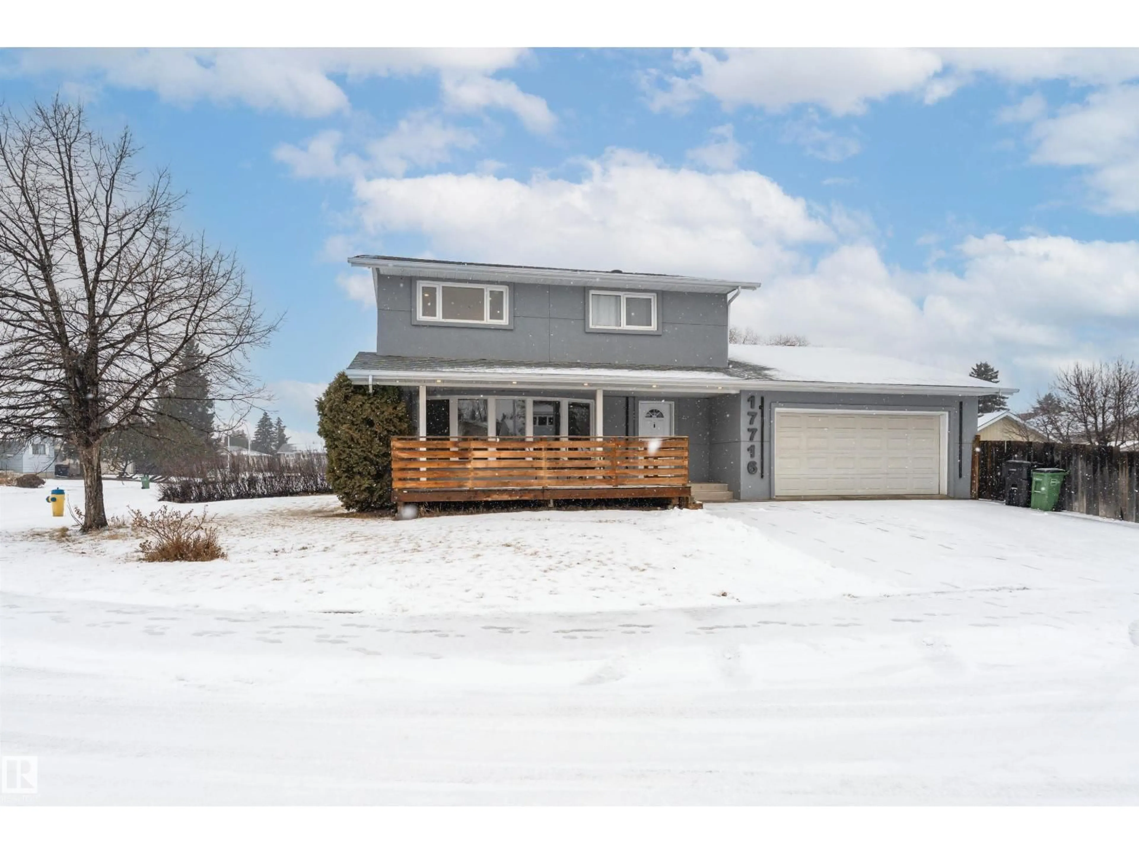 Home with vinyl exterior material, street for 17716 84 AV NW, Edmonton Alberta T5T0N4