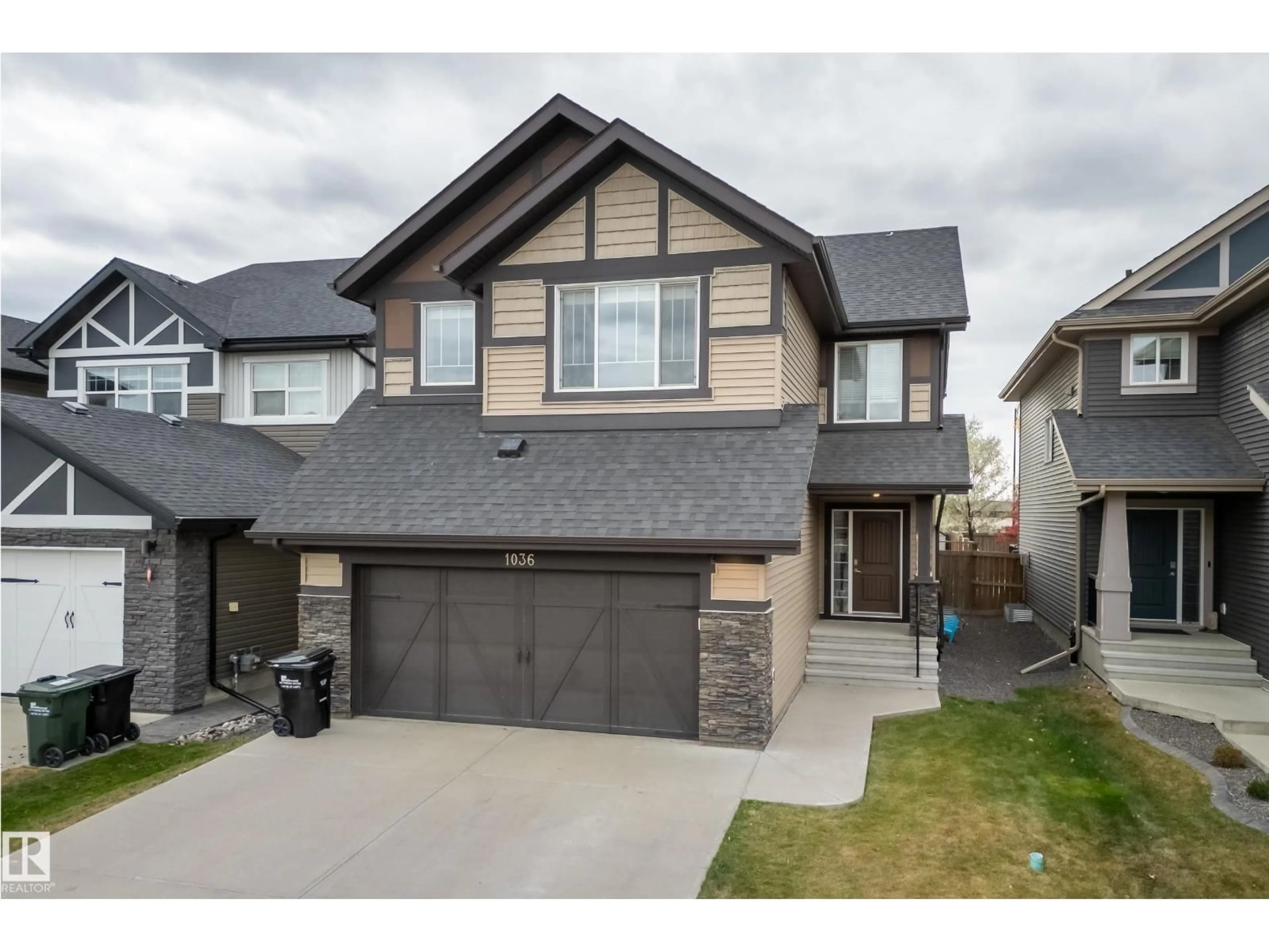 Home with brick exterior material, street for 1036 ALLENDALE CR, Sherwood Park Alberta T8H0X7