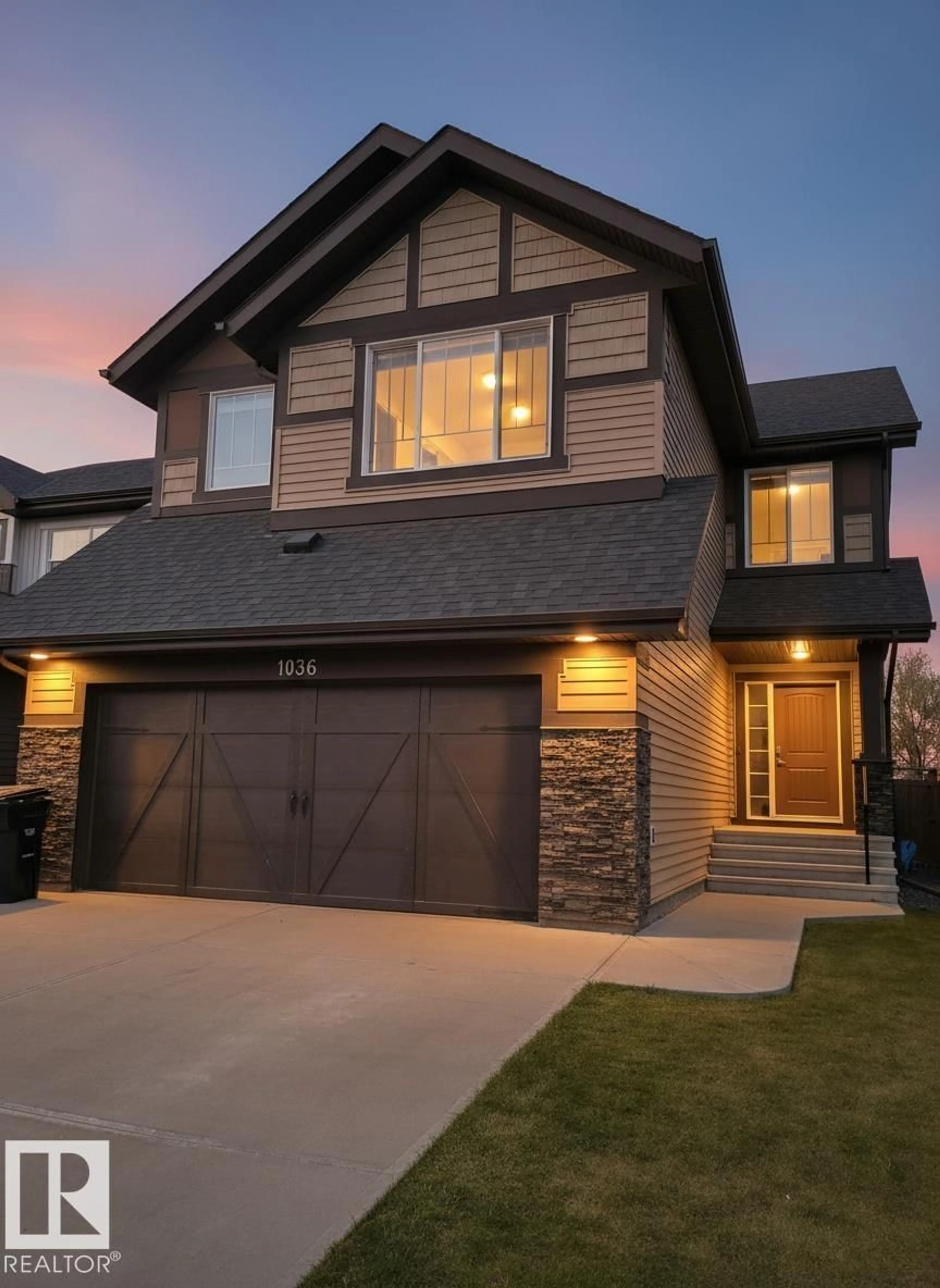 Home with vinyl exterior material, street for 1036 ALLENDALE CR, Sherwood Park Alberta T8H0X7