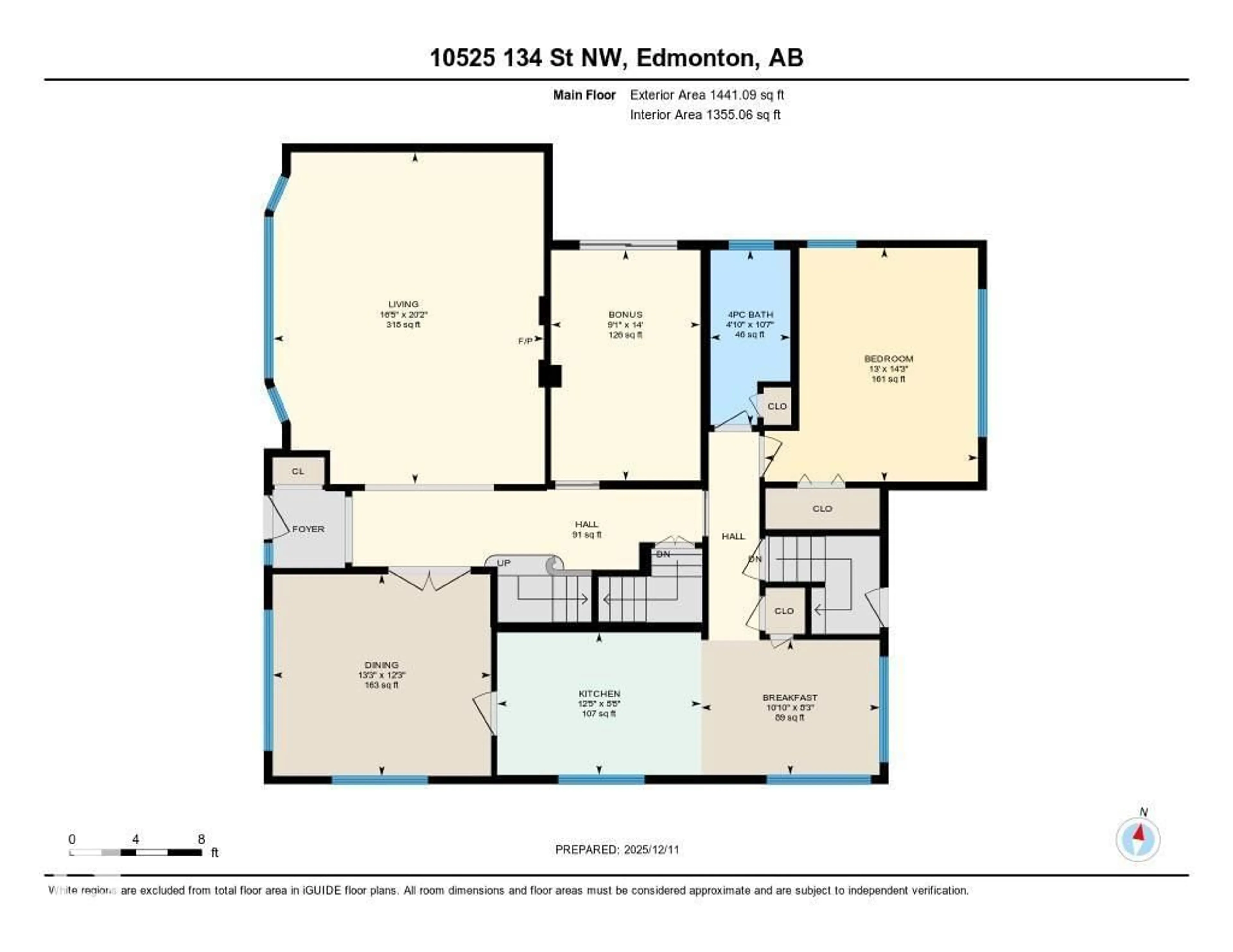 Floor plan for NW - 10525 134 ST, Edmonton Alberta T5N2B4