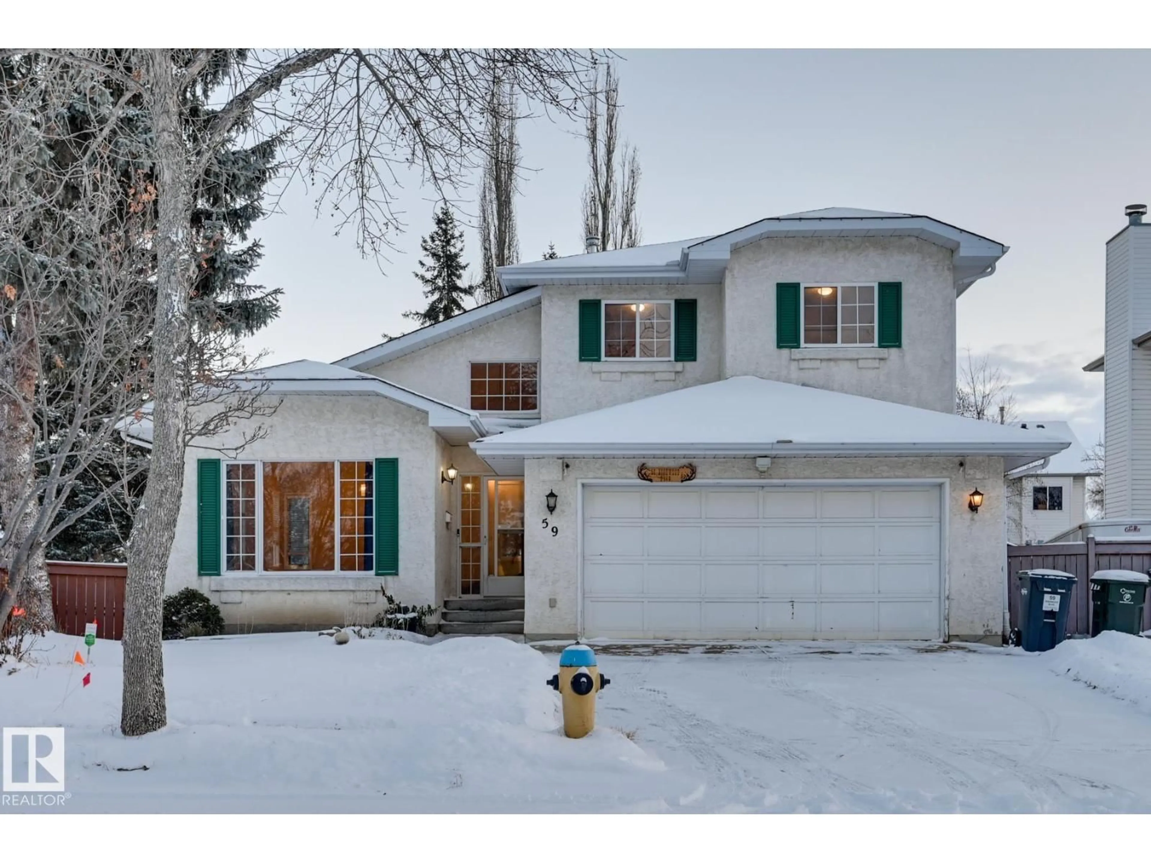 Home with vinyl exterior material, street for 59 HIGHWOOD BV, Devon Alberta T9G1W3