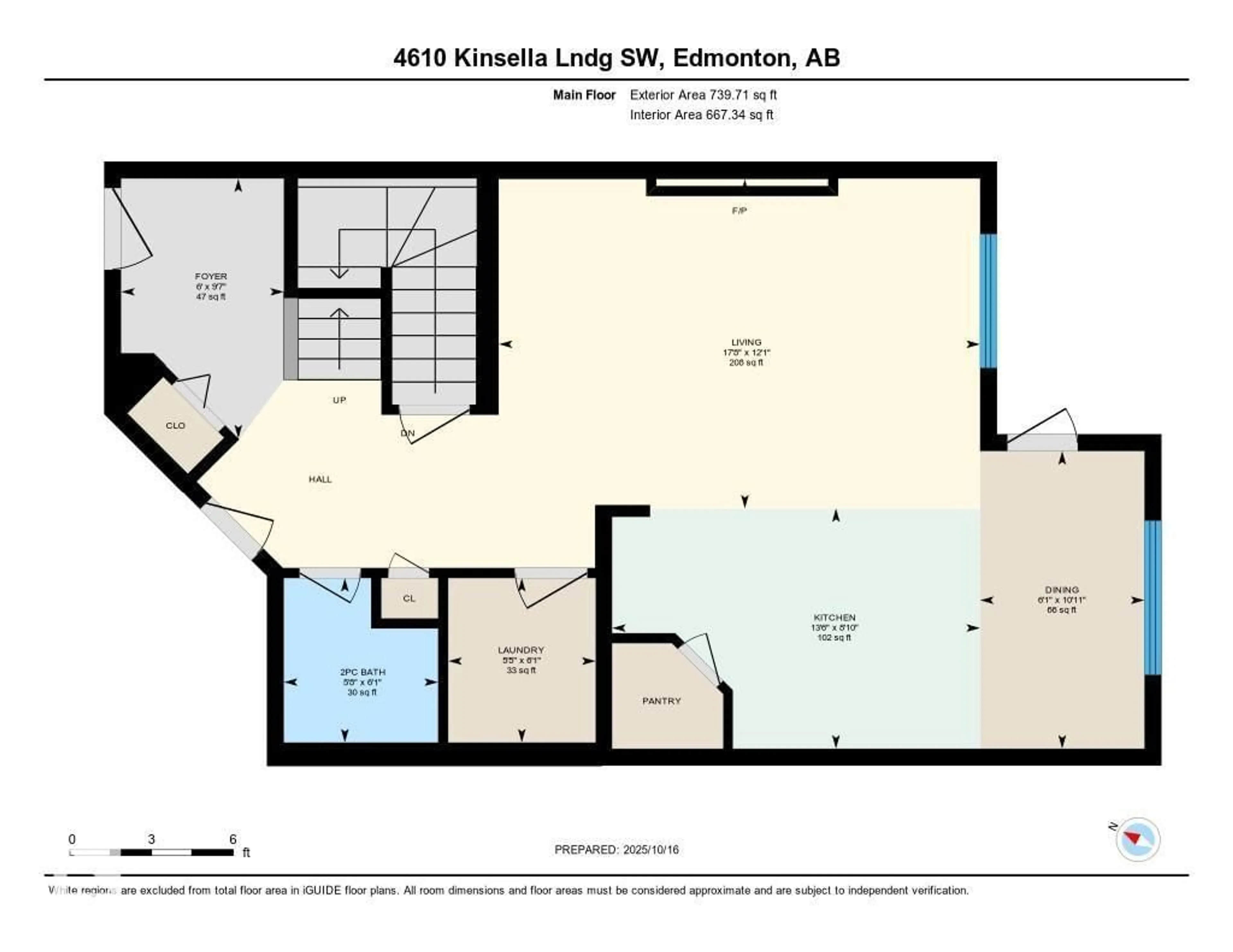 Floor plan for 4610 KINSELLA LANDING, Edmonton Alberta T6W4K1