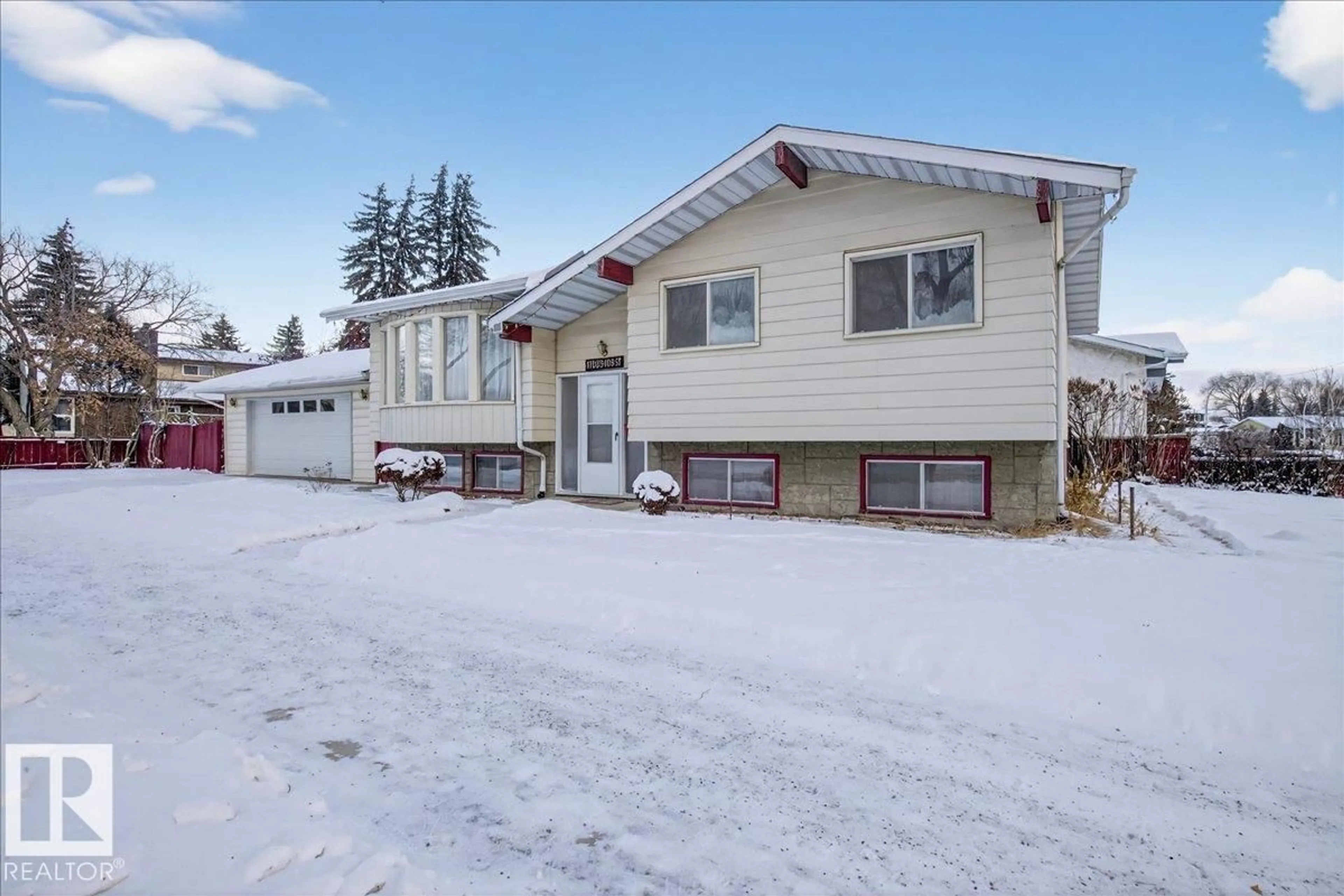 Home with vinyl exterior material, street for NW - 17003 109 ST, Edmonton Alberta T5X3E2