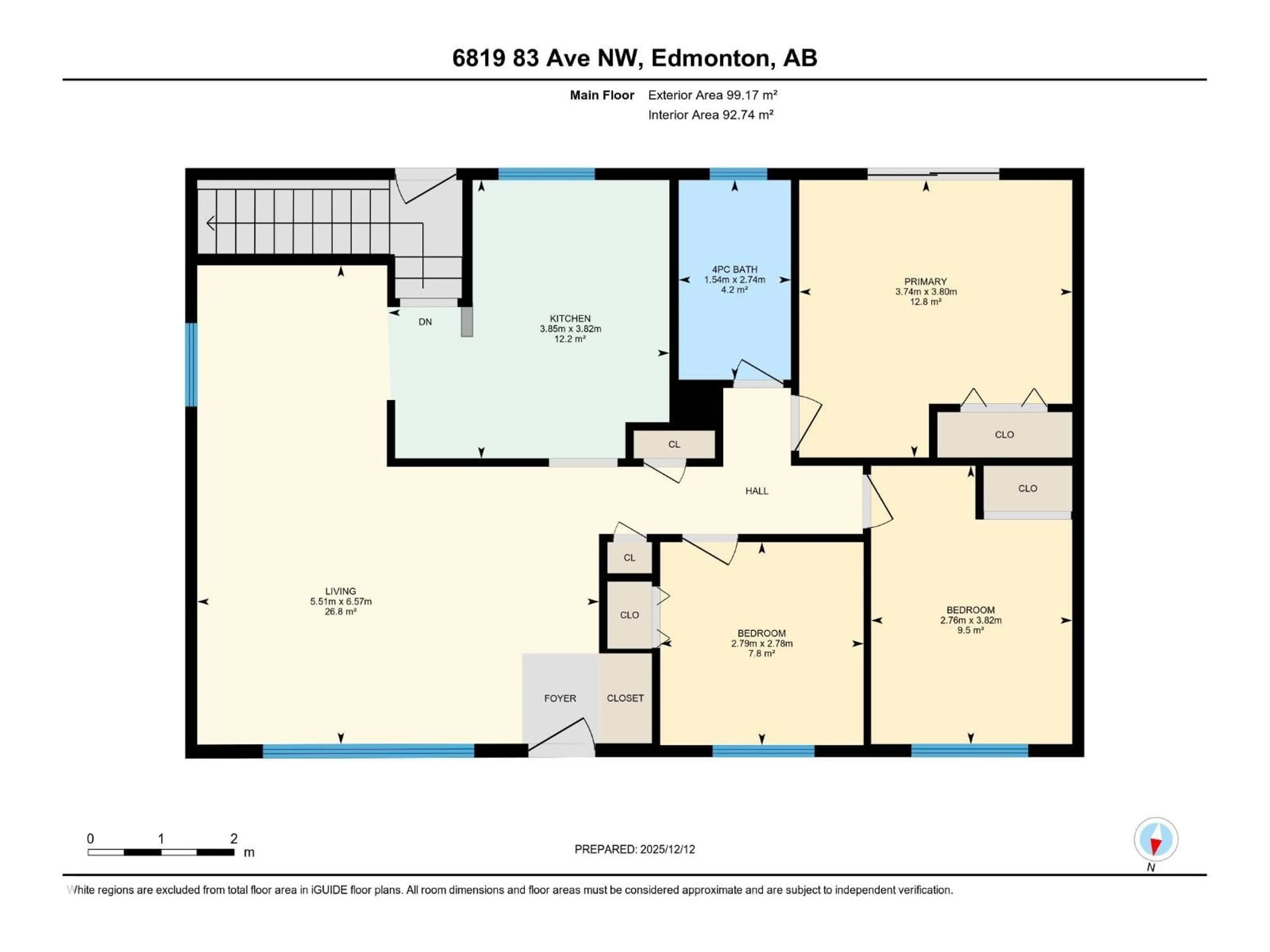 Floor plan for 6819 83 AV, Edmonton Alberta T6B0G4