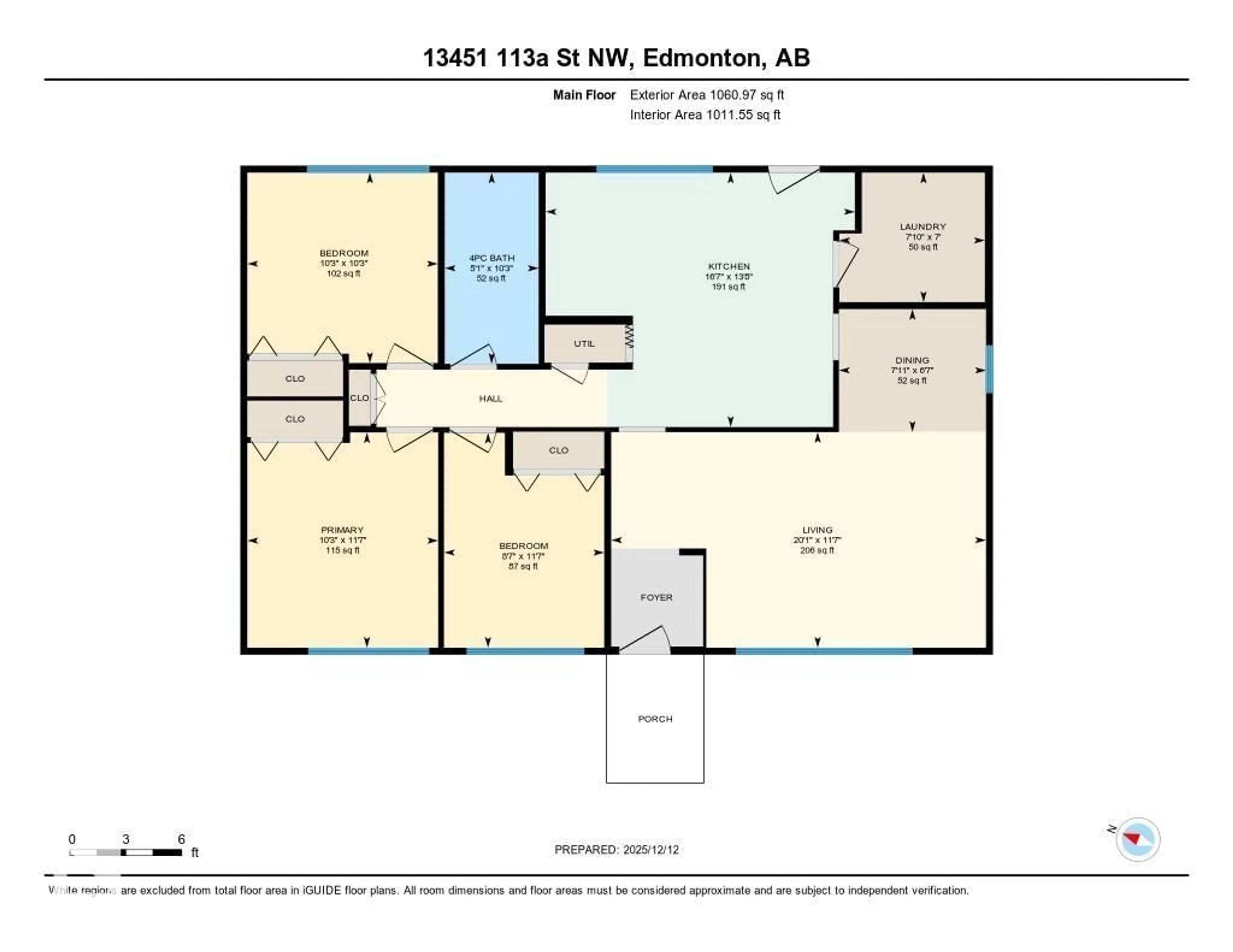 Floor plan for NW - 13451 113A ST, Edmonton Alberta T5E5C3