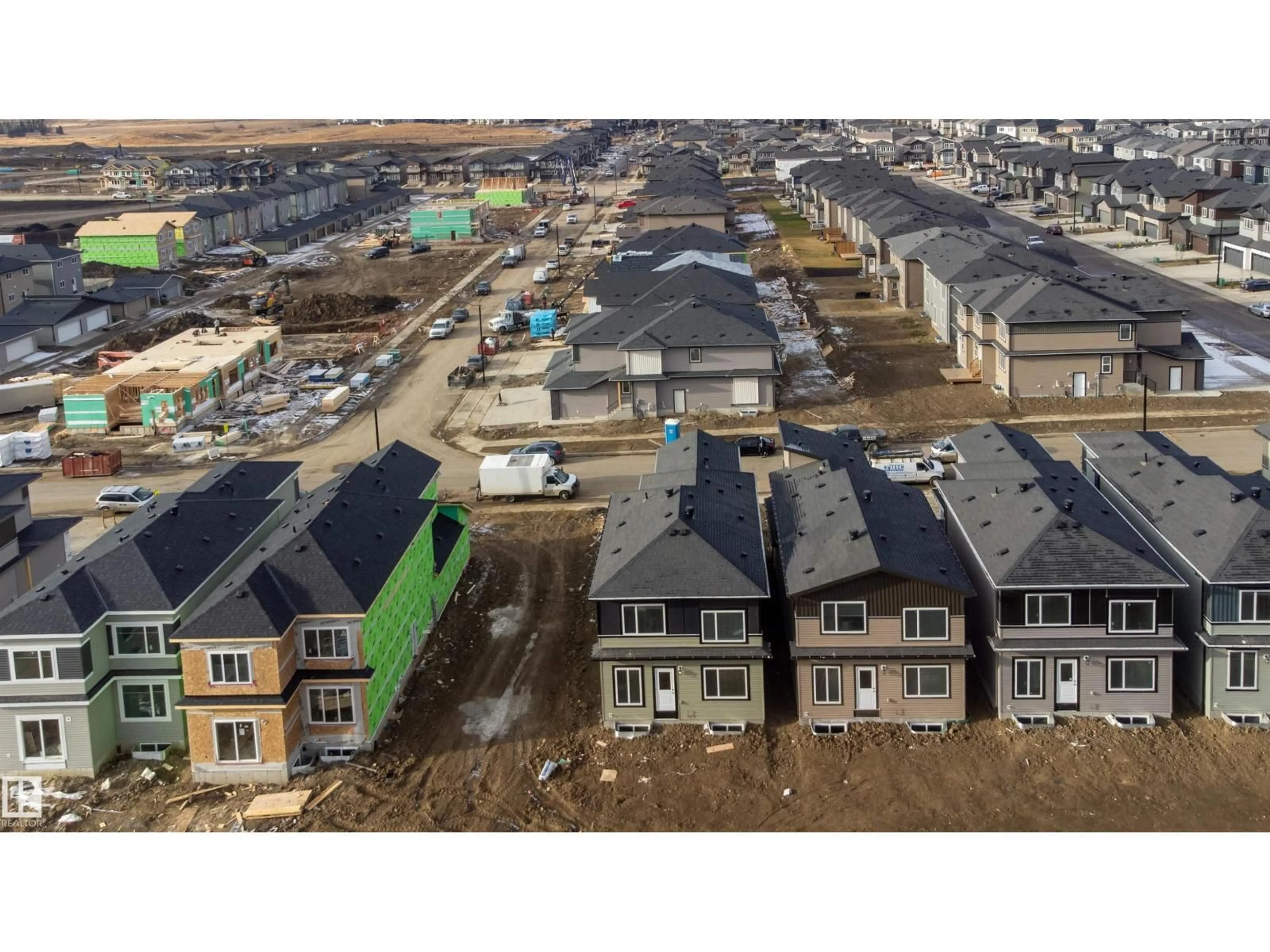 A pic from outside/outdoor area/front of a property/back of a property/a pic from drone, street for 4007 36 ST, Beaumont Alberta T4X3H3