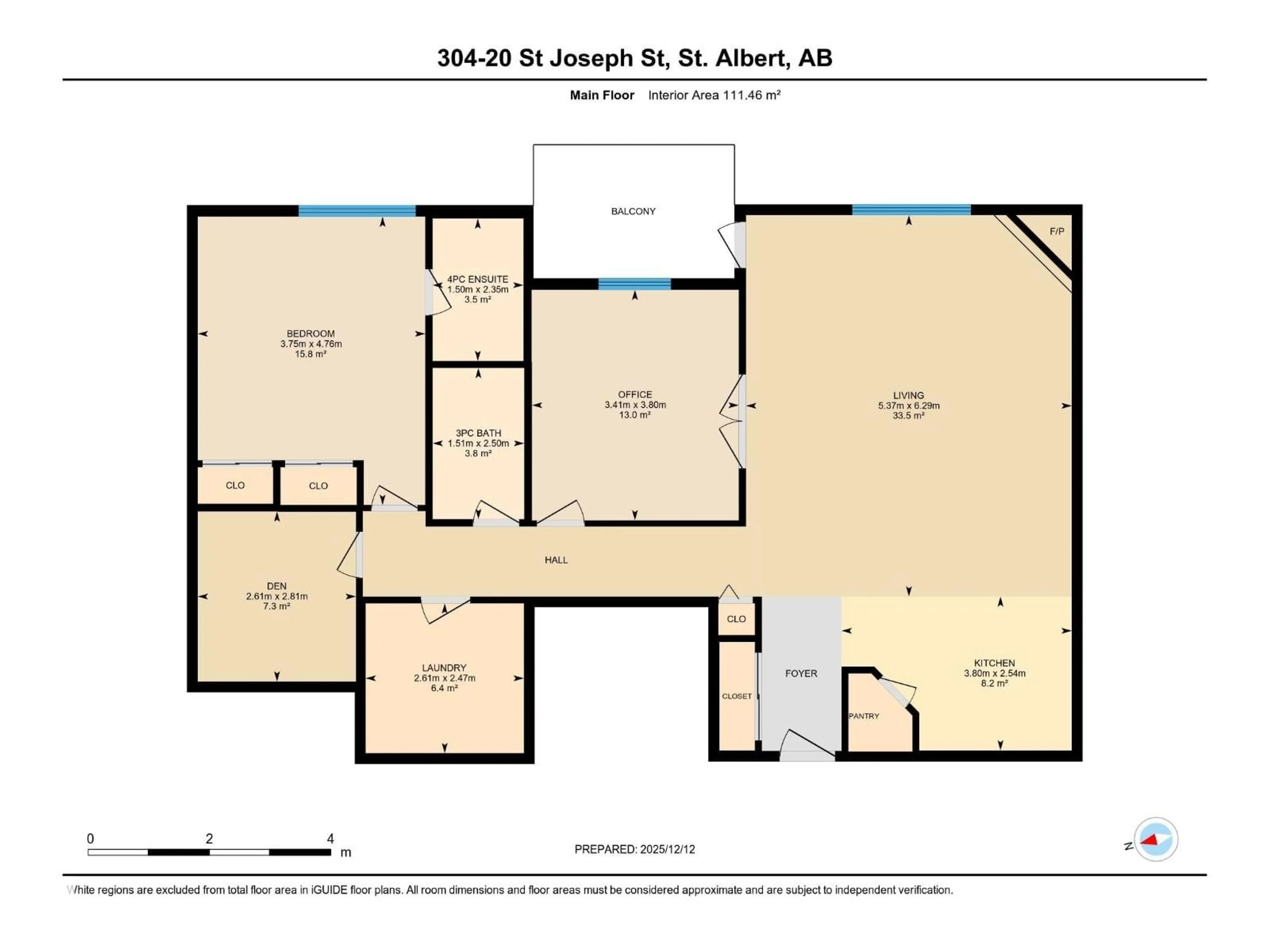 Floor plan for #304 - 20 ST JOSEPH ST, St. Albert Alberta T8N6M5