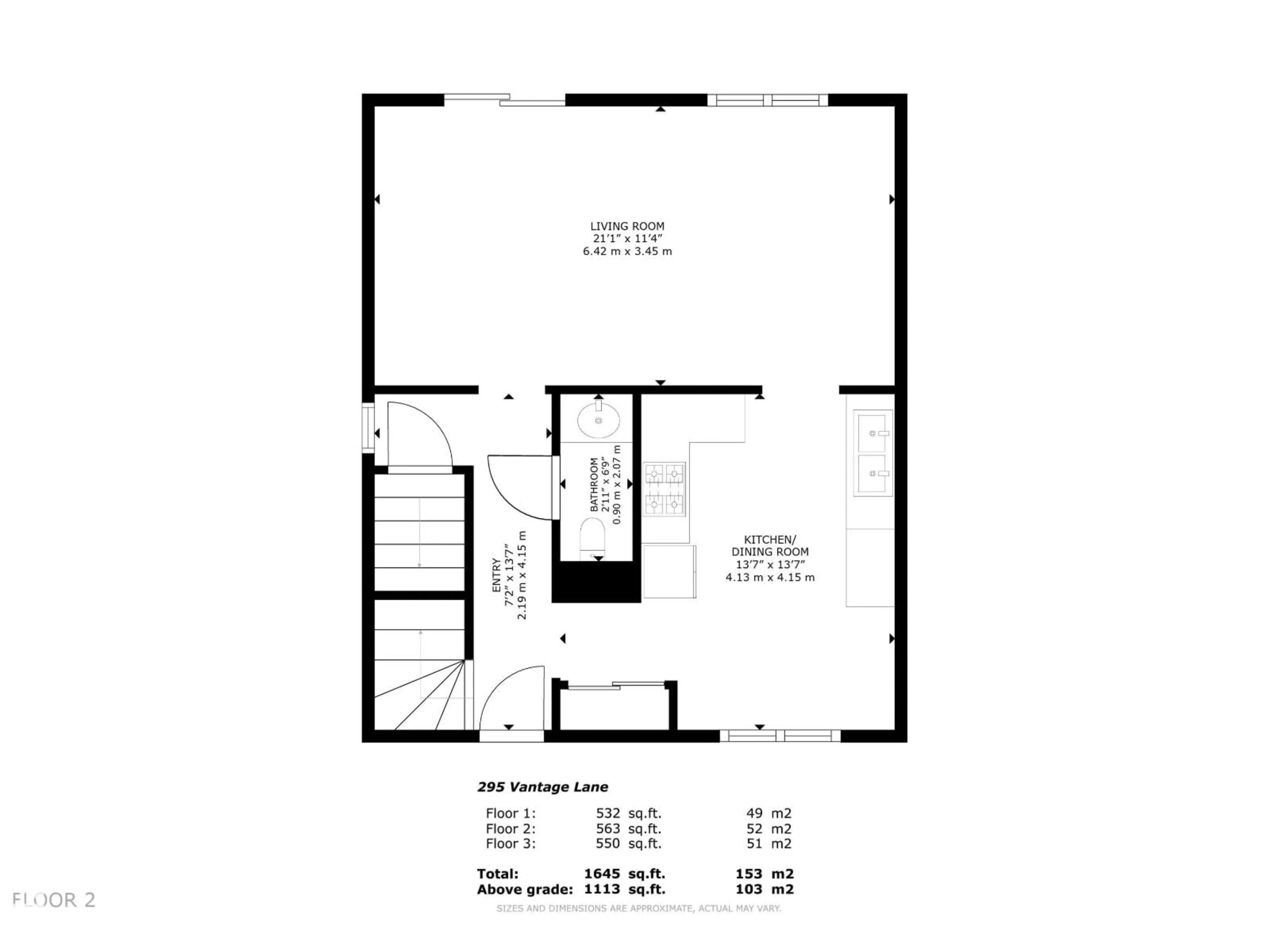 Floor plan for 295 VANTAGE LN, Sherwood Park Alberta T8A4J3