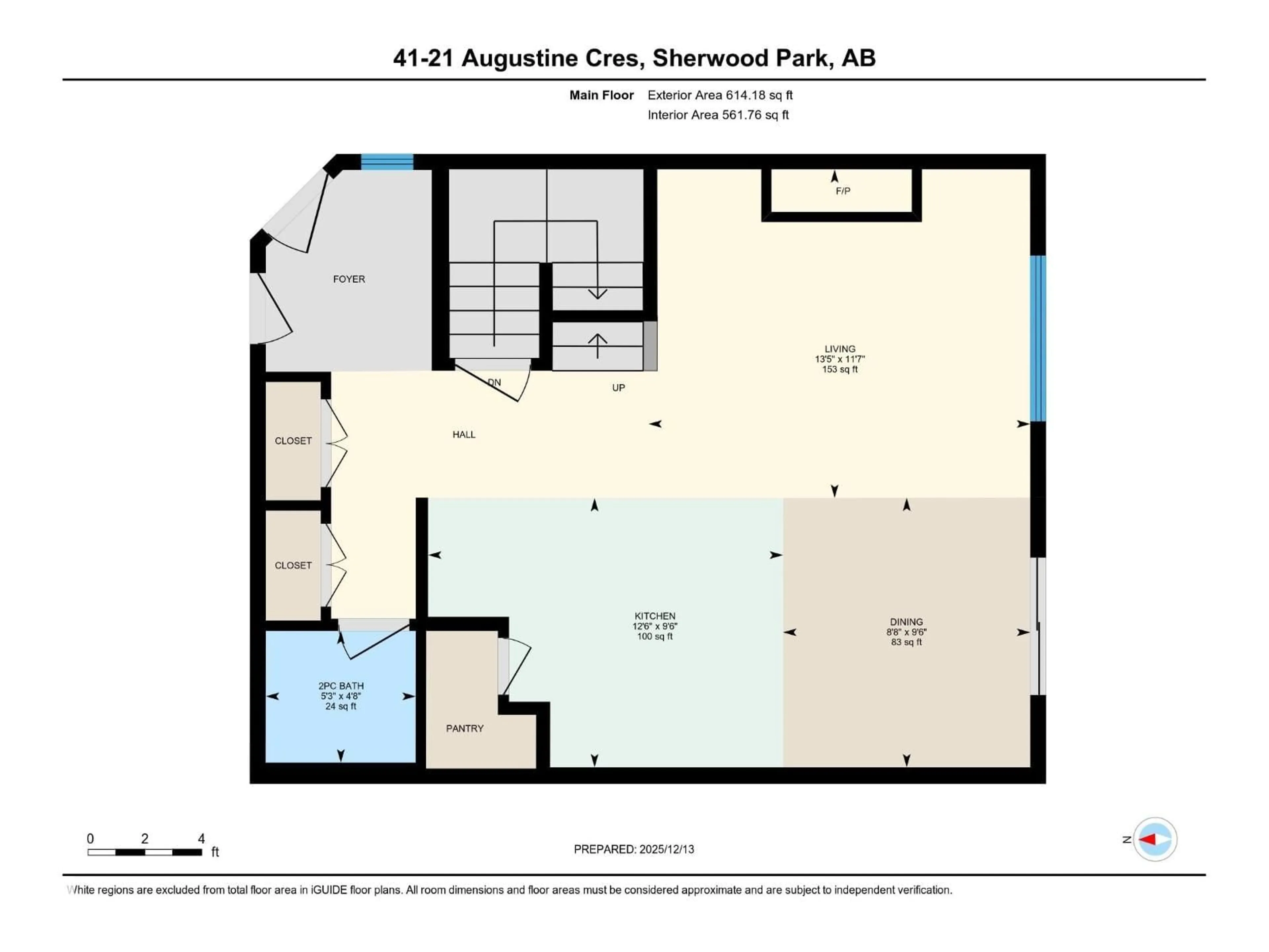 Floor plan for 21 - 41 AUGUSTINE CR, Sherwood Park Alberta T8H0X4