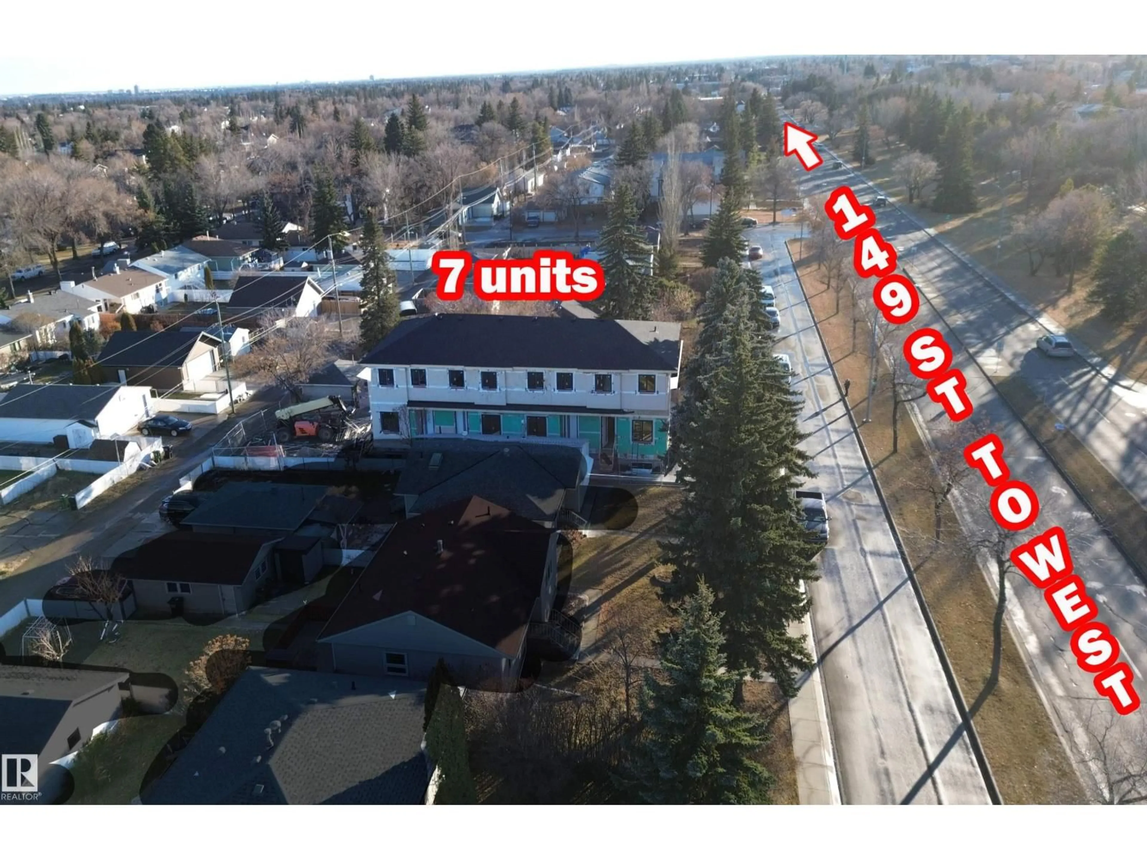 A pic from outside/outdoor area/front of a property/back of a property/a pic from drone, unknown for 10627 149 ST, Edmonton Alberta T5P4L9