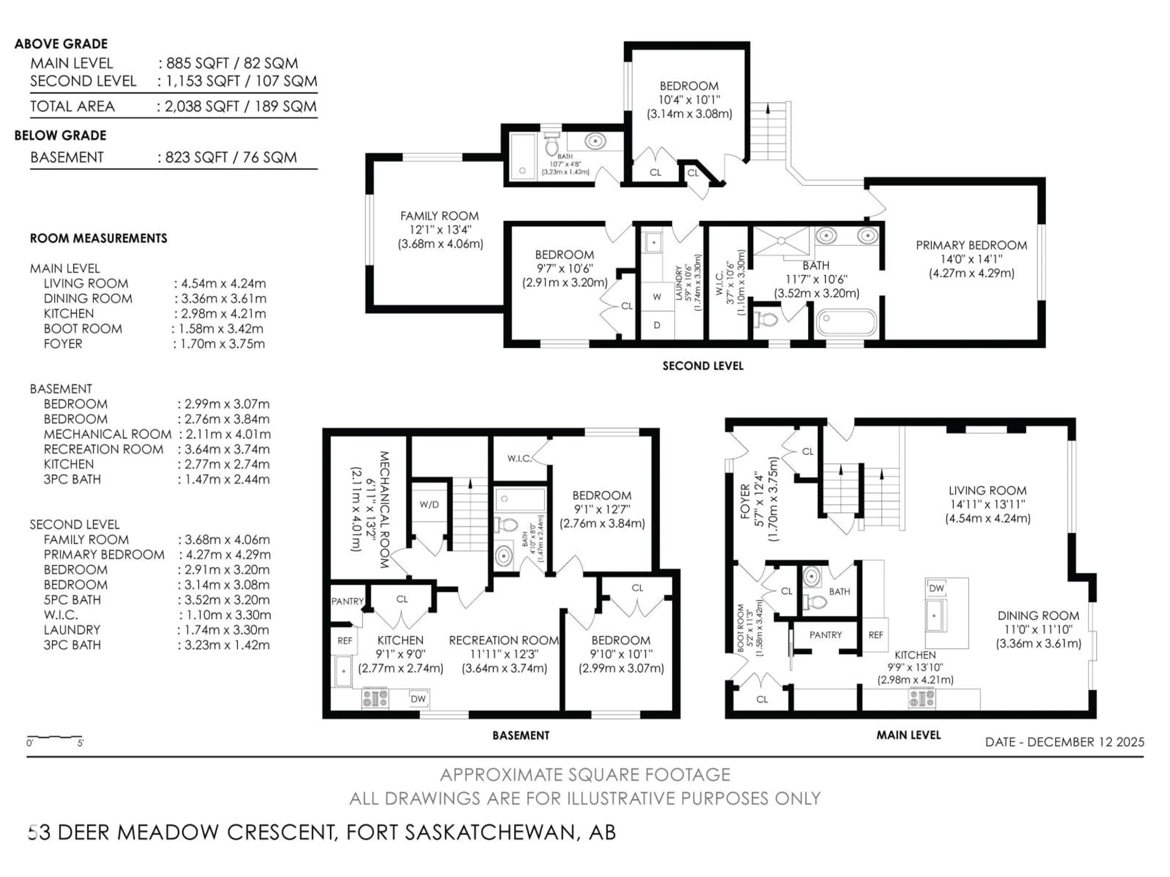 Floor plan for 53 DEER MEADOW CR, Fort Saskatchewan Alberta T8L1Y4