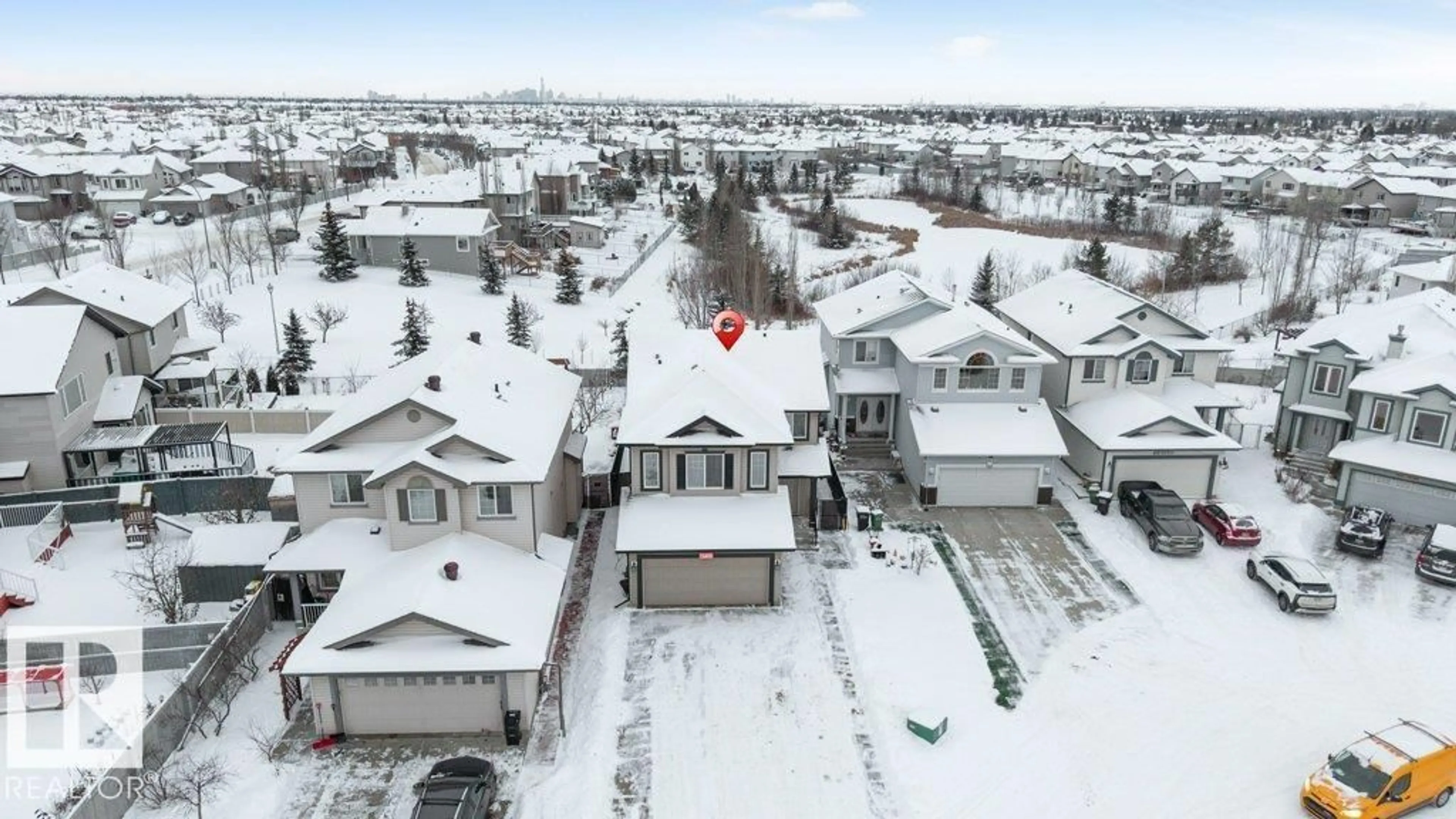 A pic from outside/outdoor area/front of a property/back of a property/a pic from drone, unknown for 8723 178 AV, Edmonton Alberta T5Z0B8