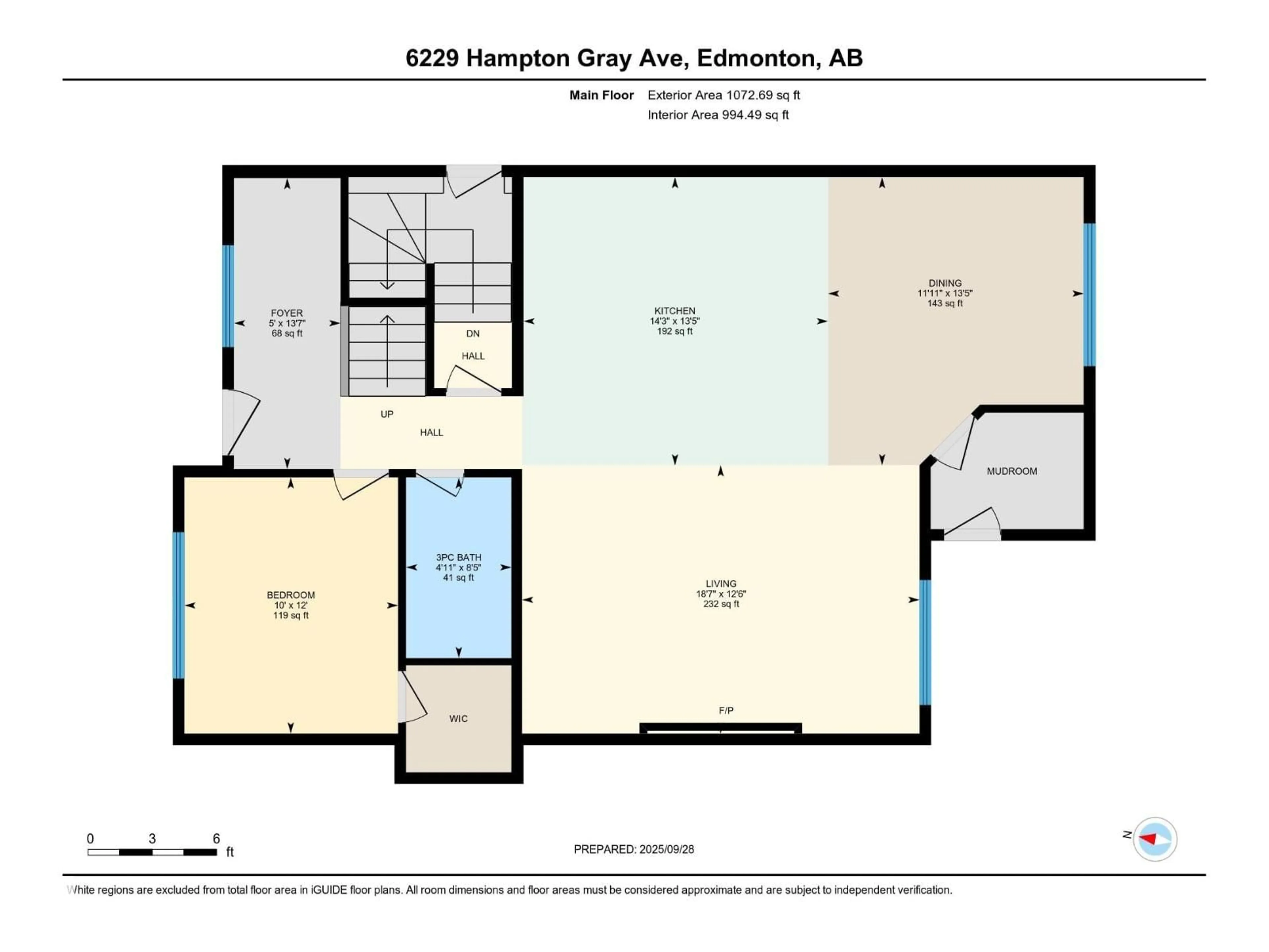 Floor plan for 6229 HAMPTON GRAY AV, Edmonton Alberta T5E6X7