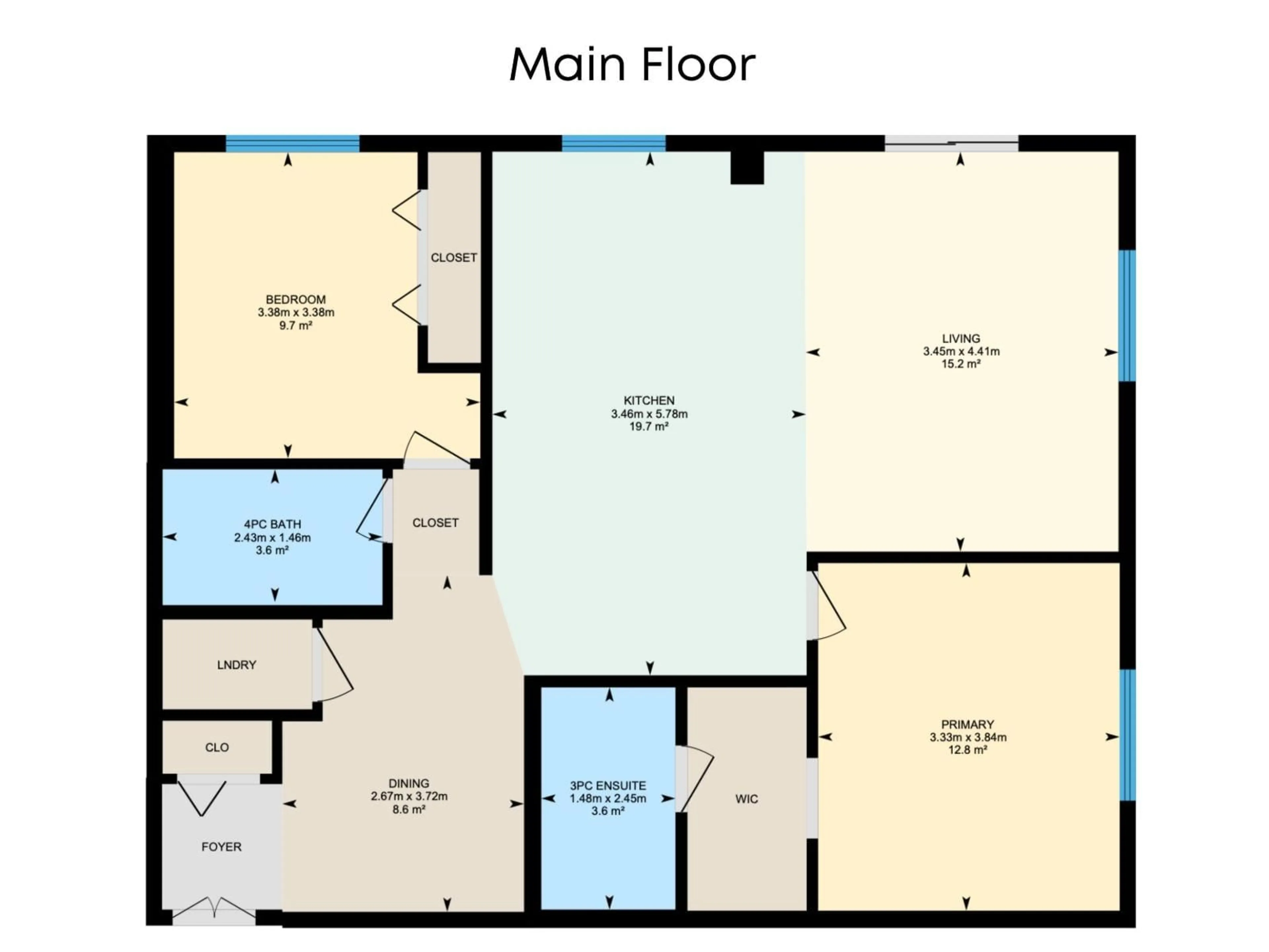 Floor plan for #102 - 2203 44 AV, Edmonton Alberta T6T0T1