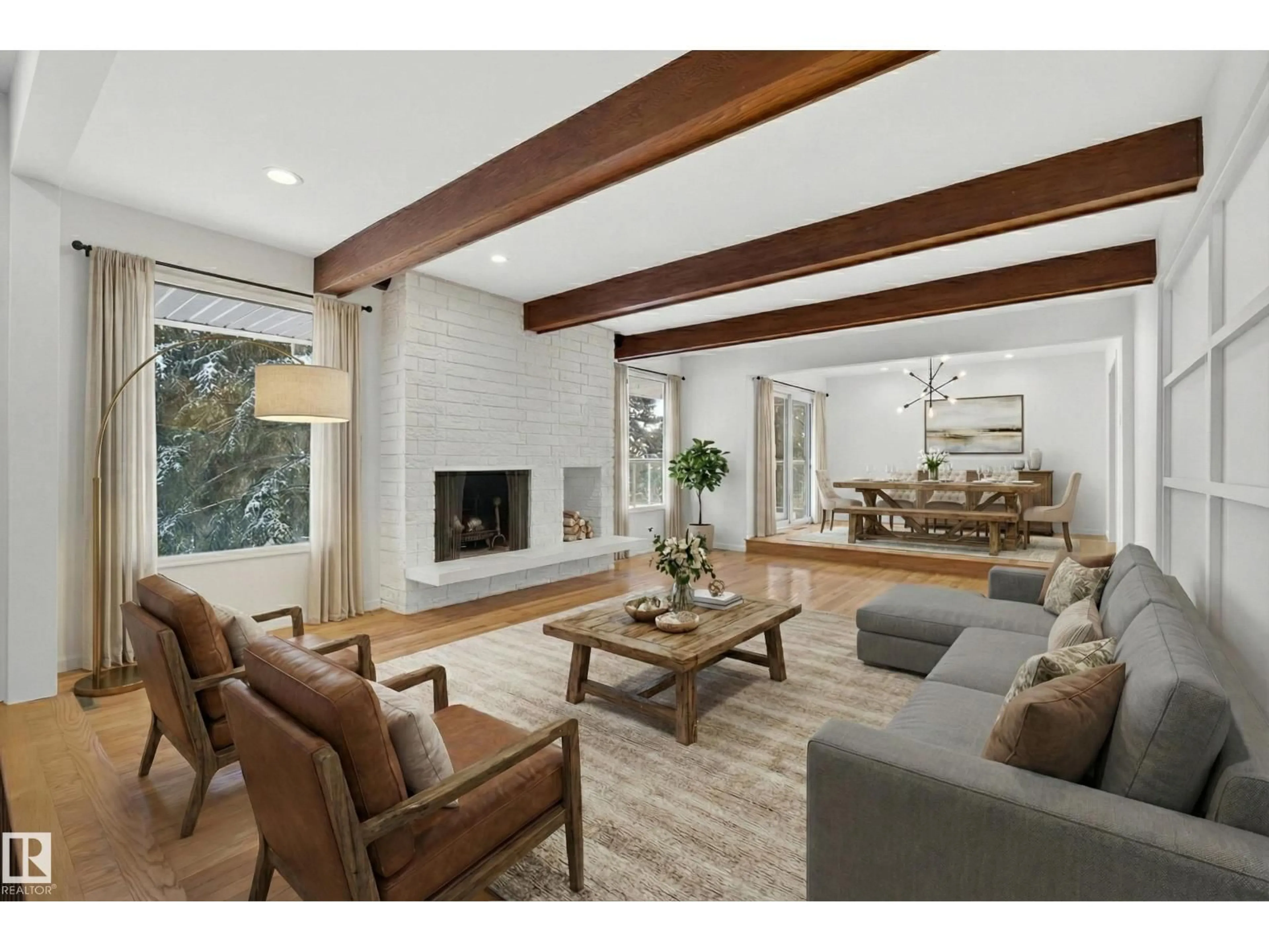 Living room with furniture, unknown for 7814 BUENA VISTA RD, Edmonton Alberta T5R5R4