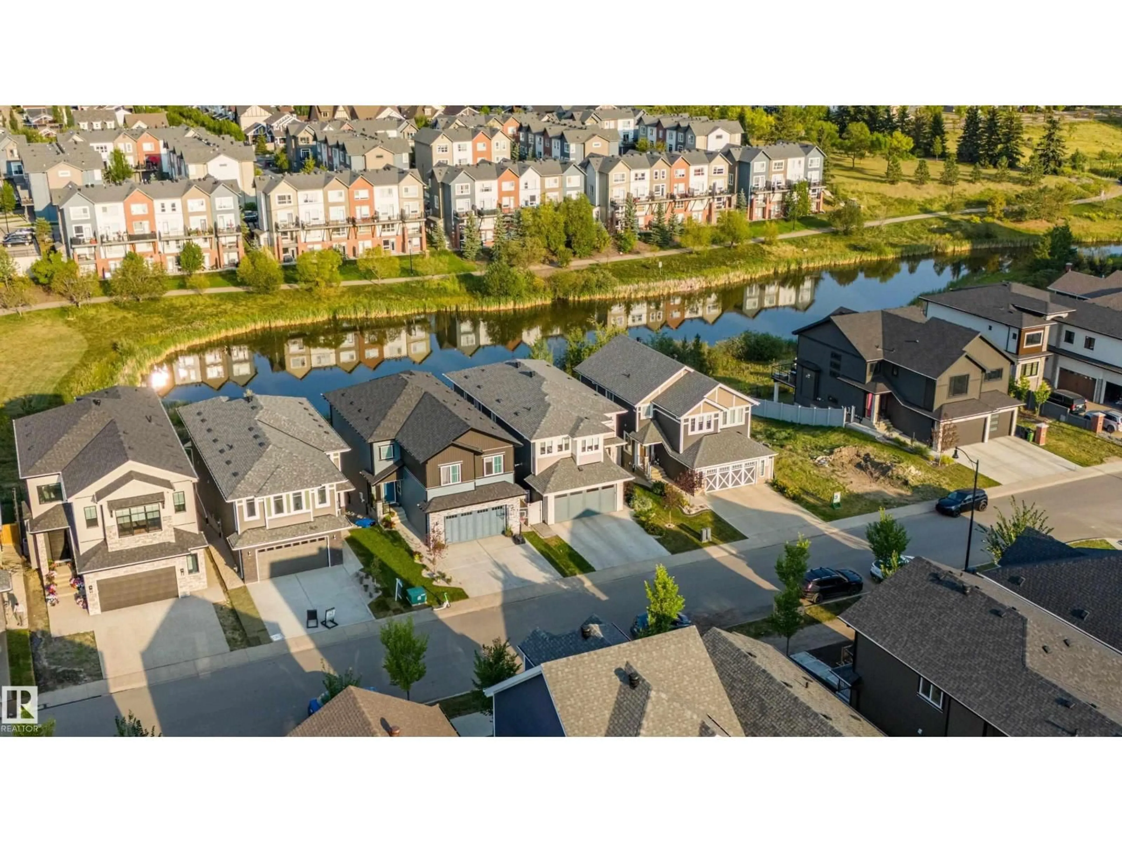 A pic from outside/outdoor area/front of a property/back of a property/a pic from drone, street for 6013 NADEN LD, Edmonton Alberta T5E6X6