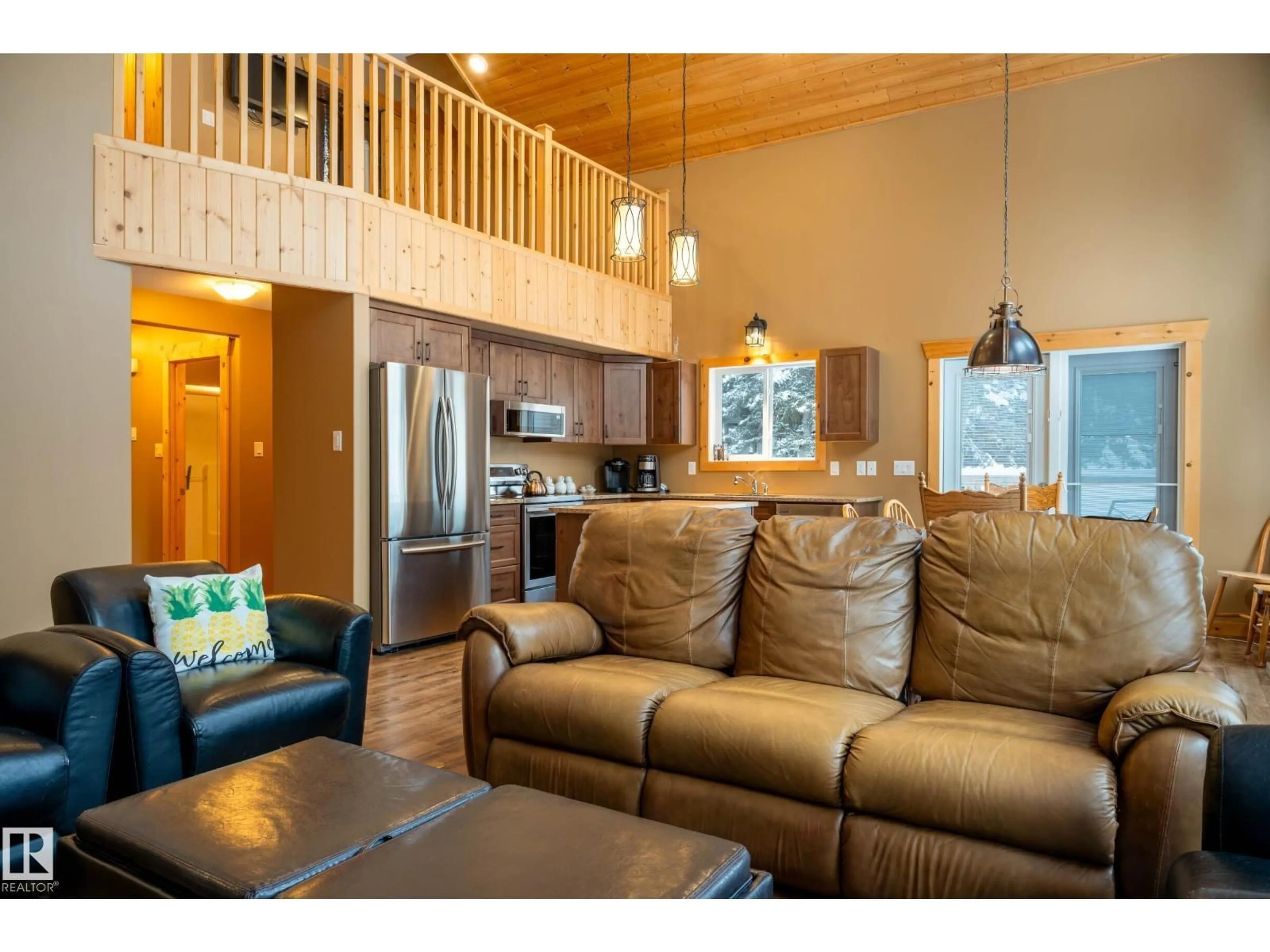 Living room with furniture, wood/laminate floor for 120 LAKESHORE DR, Rural Bonnyville M.D. Alberta T0A2E0