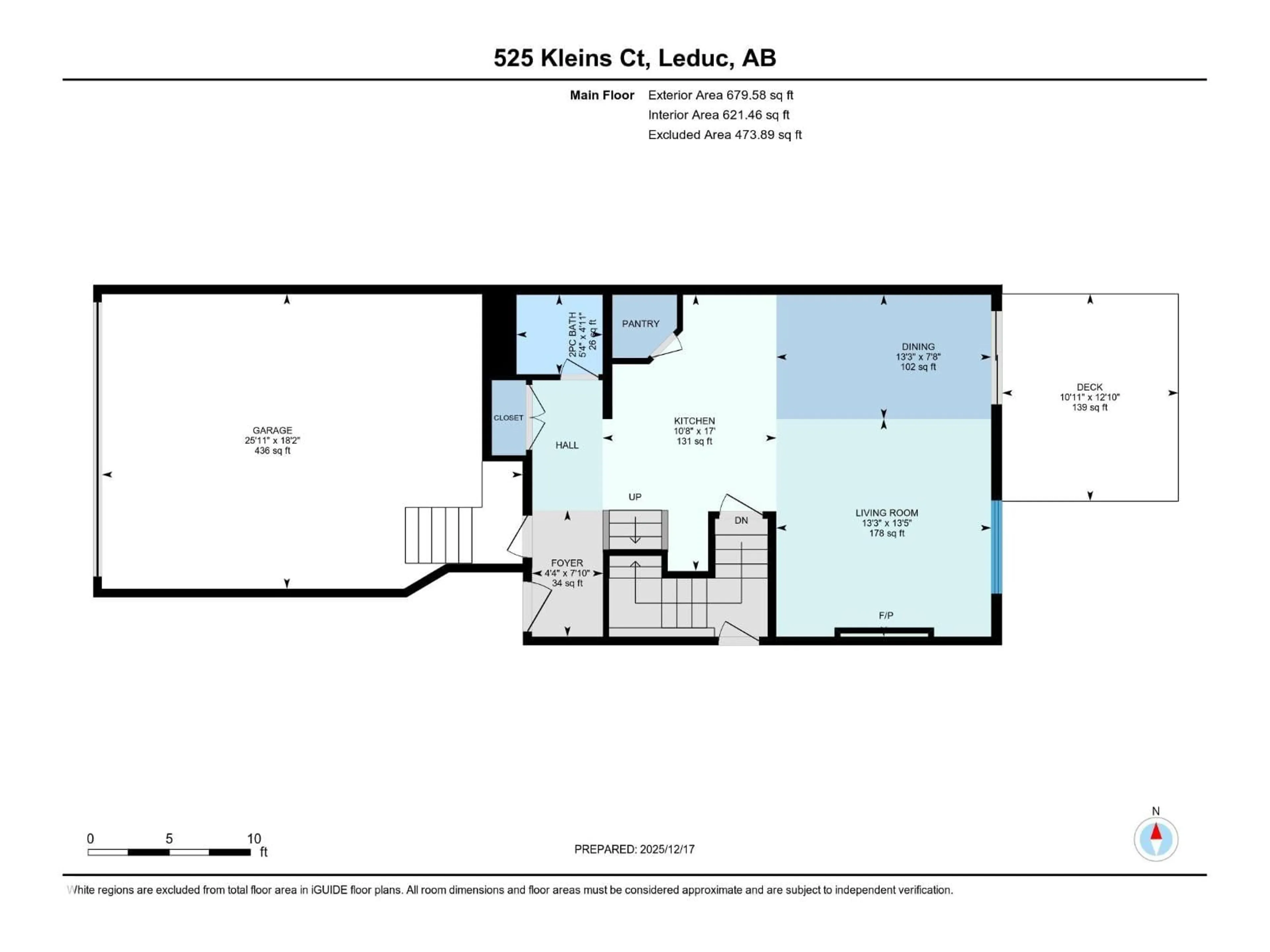Floor plan for 525 KLEINS CO, Leduc Alberta T9E1M5