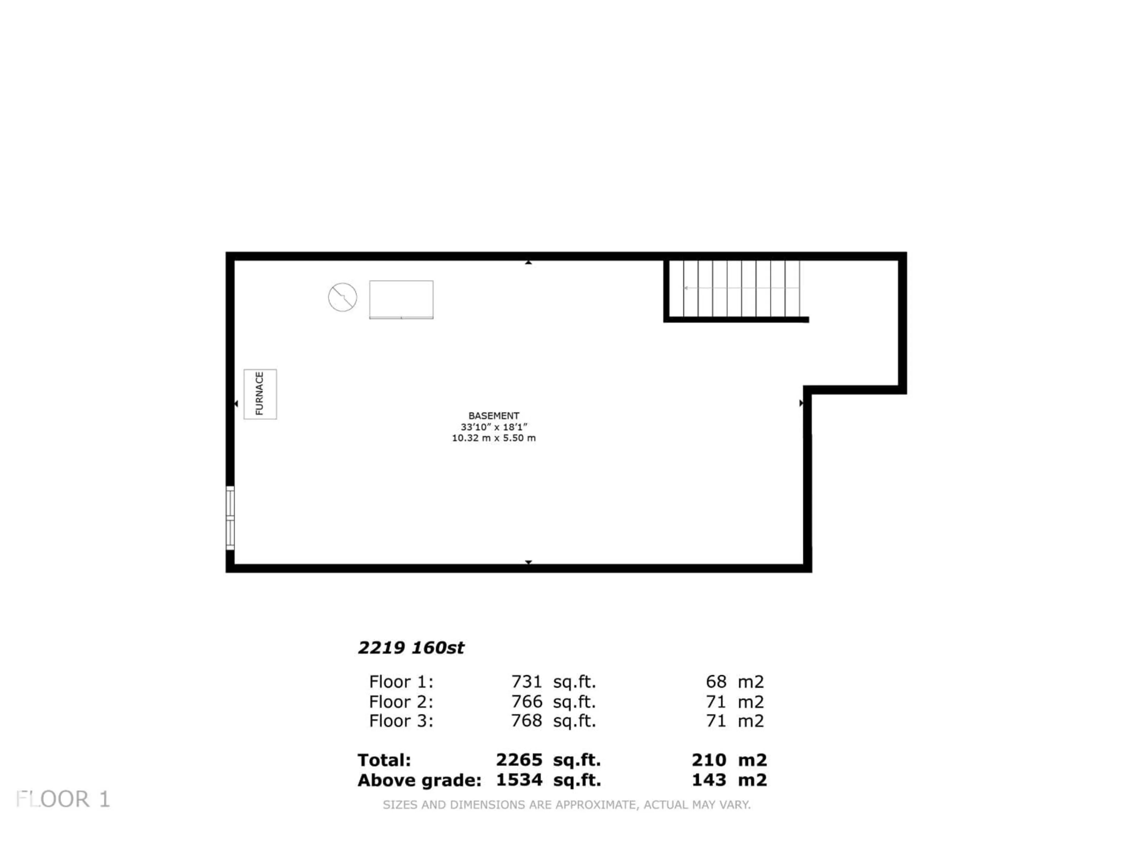 Floor plan for SW - 2219 160 ST, Edmonton Alberta T6W4E5