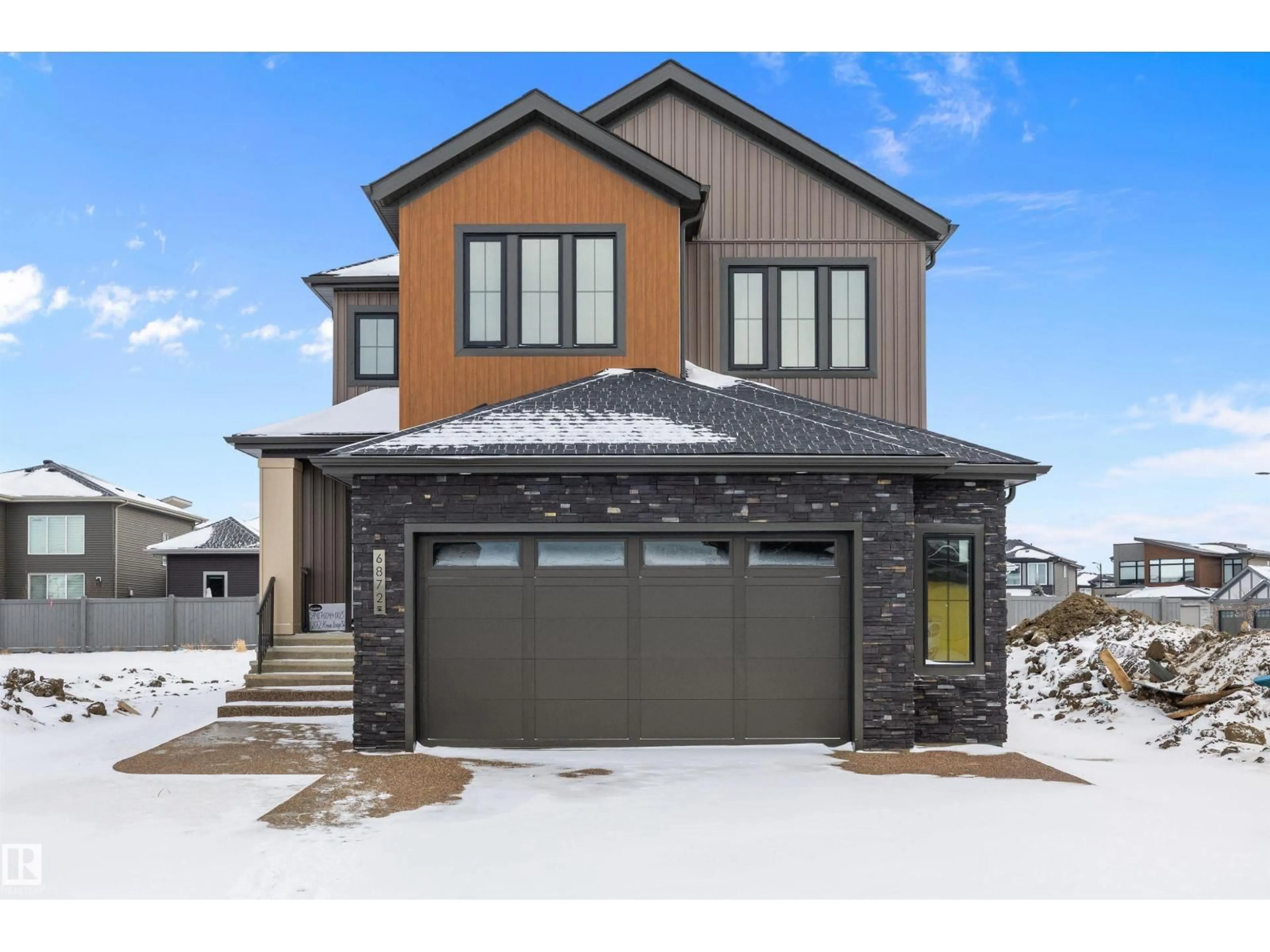 Home with brick exterior material, street for 6872 KNOX LO SW, Edmonton Alberta T6W4R4