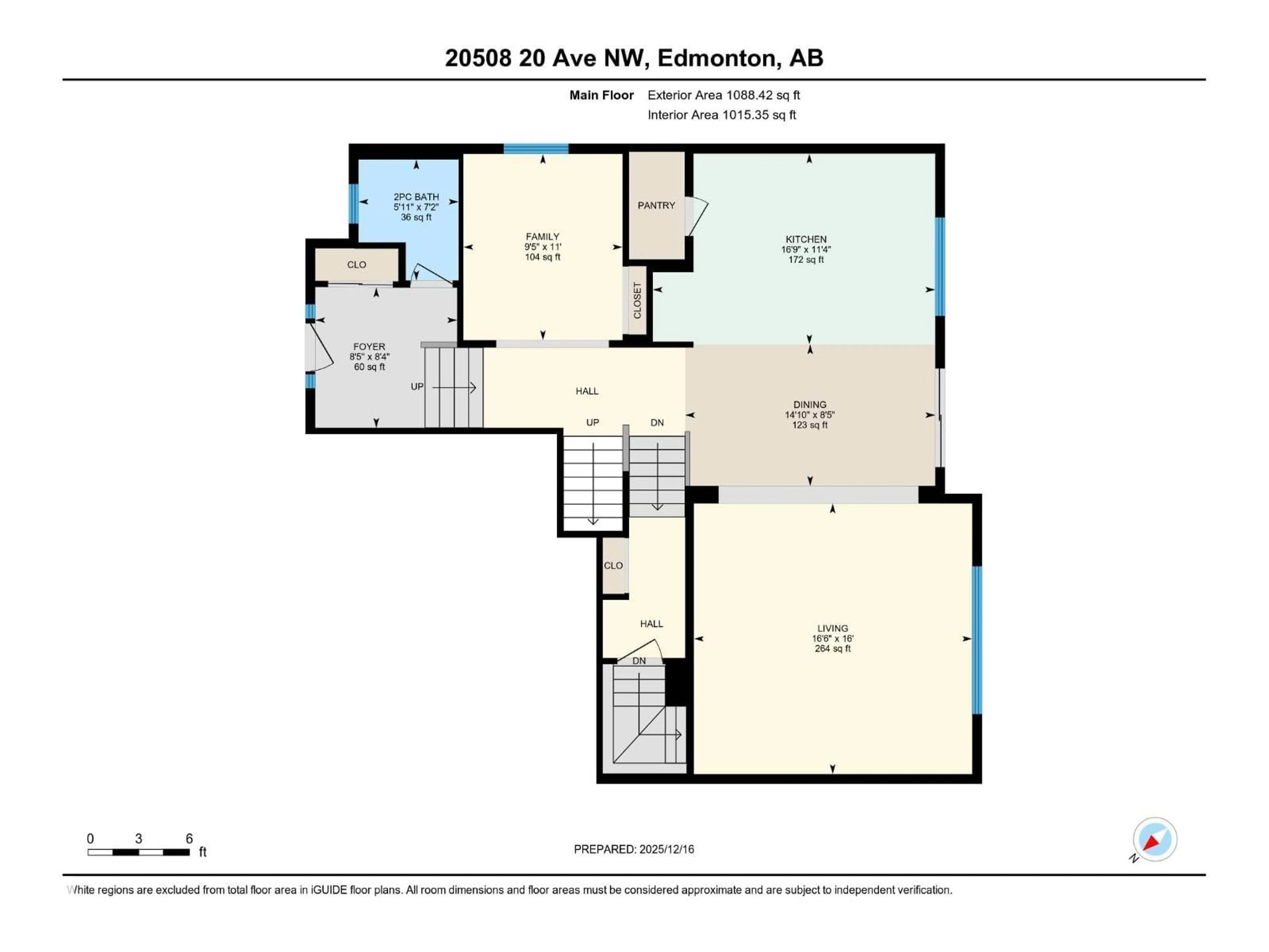 Floor plan for NW - 20508 20 AV, Edmonton Alberta T6M1M7