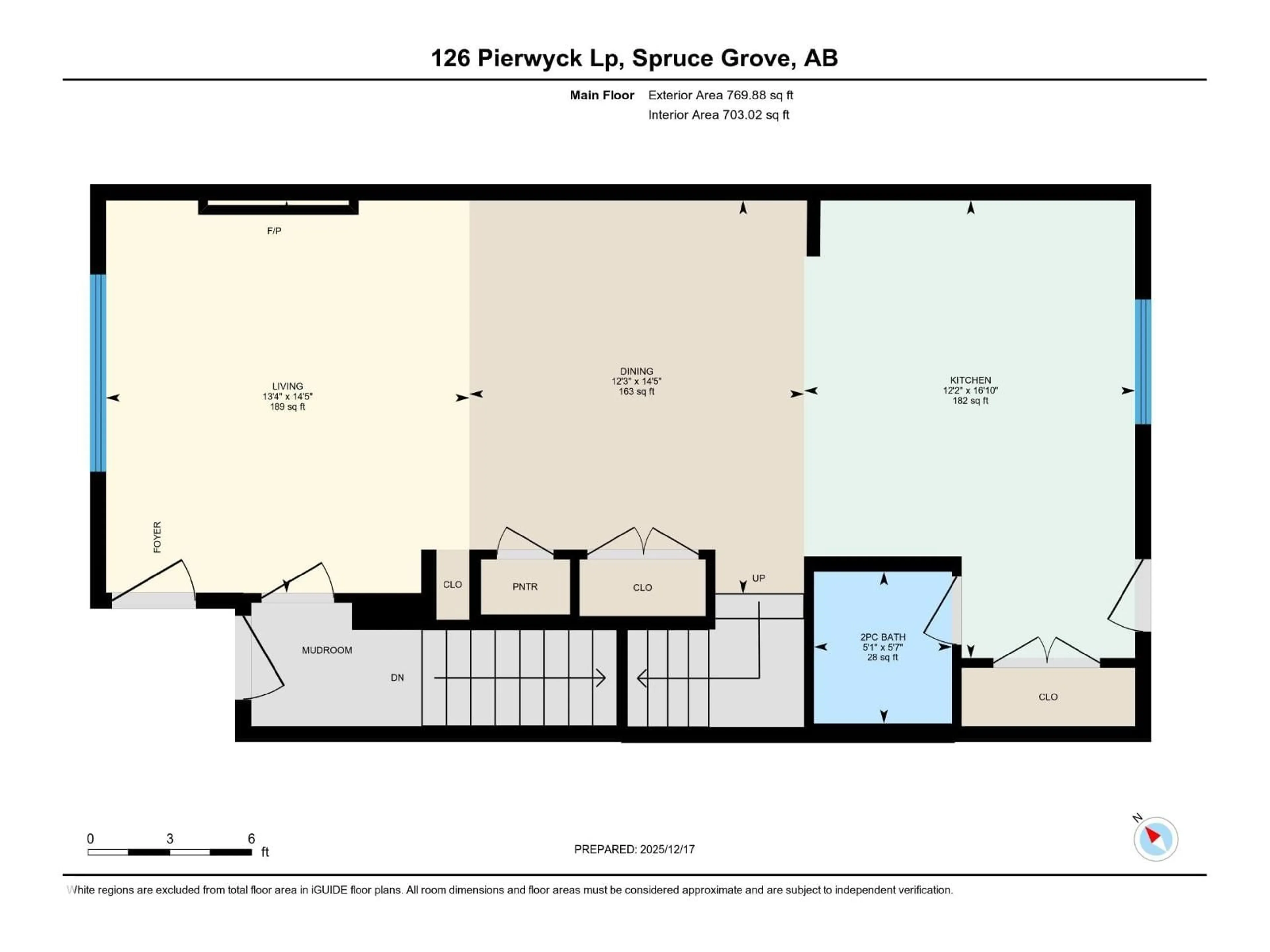 Floor plan for 126 PIERWYCK LO, Spruce Grove Alberta T7X4G2