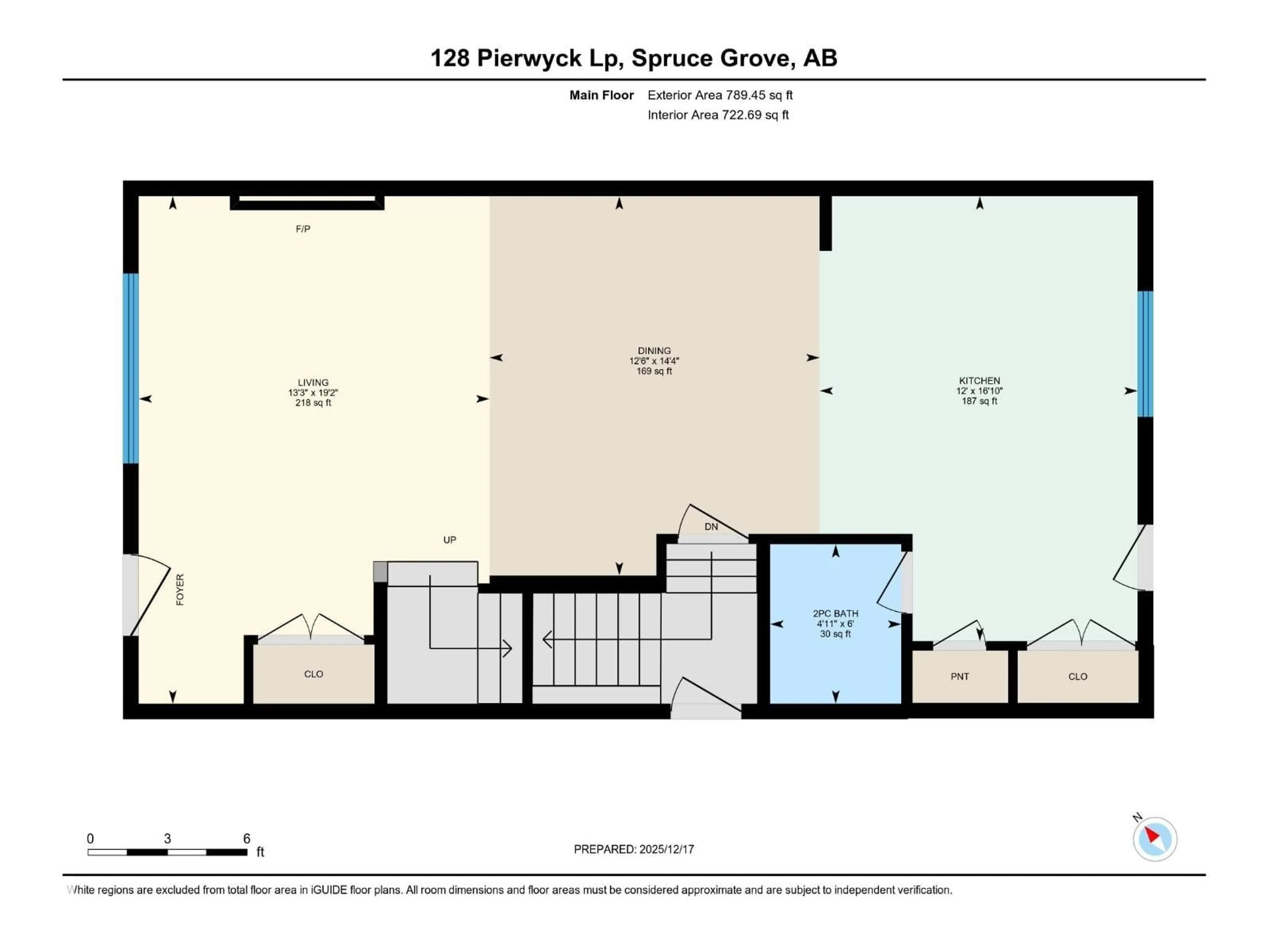 Floor plan for 128 PIERWYCK LO, Spruce Grove Alberta T7X4G2