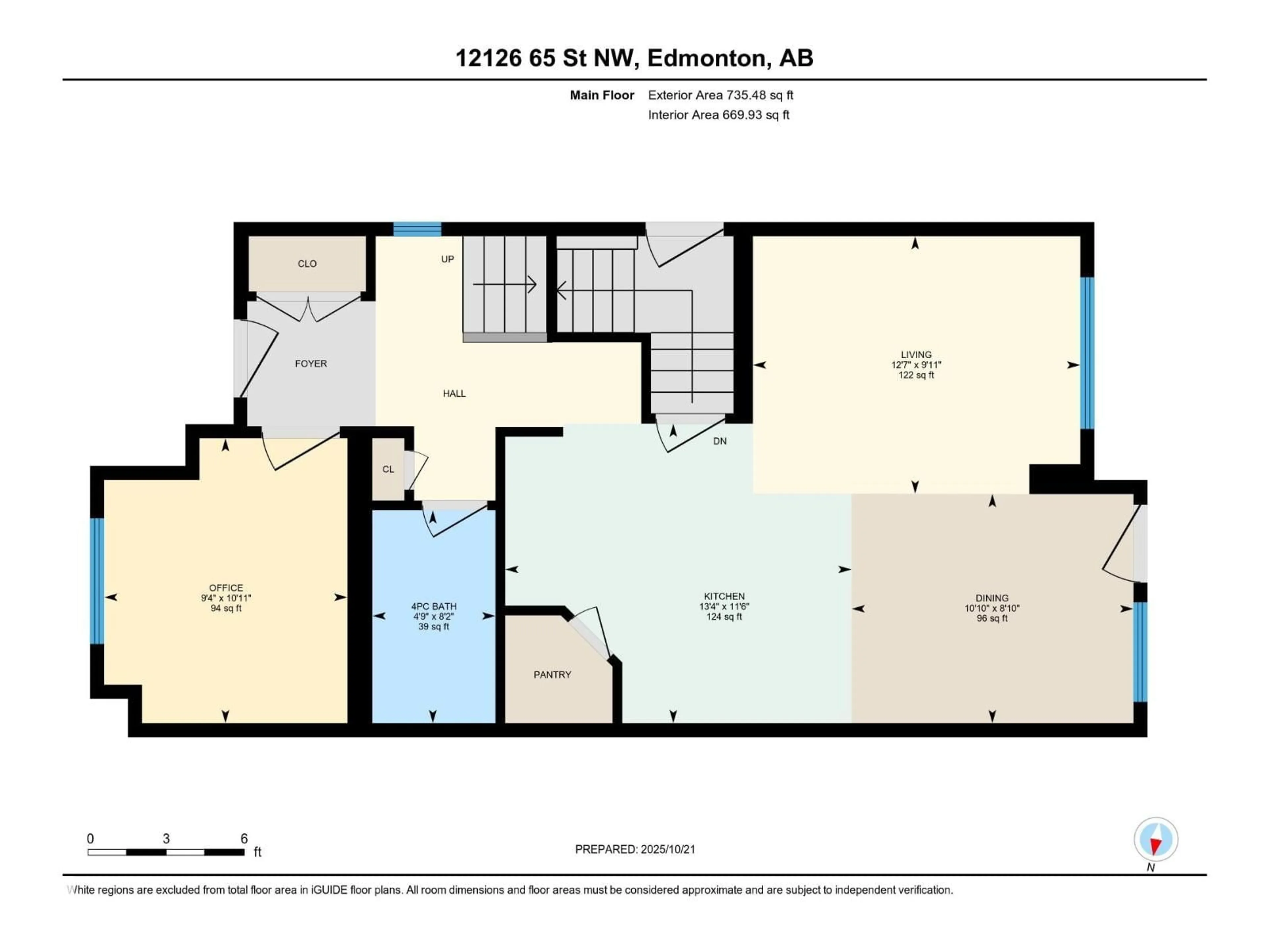 Floor plan for NW - 12126 65 ST, Edmonton Alberta T5W4L8