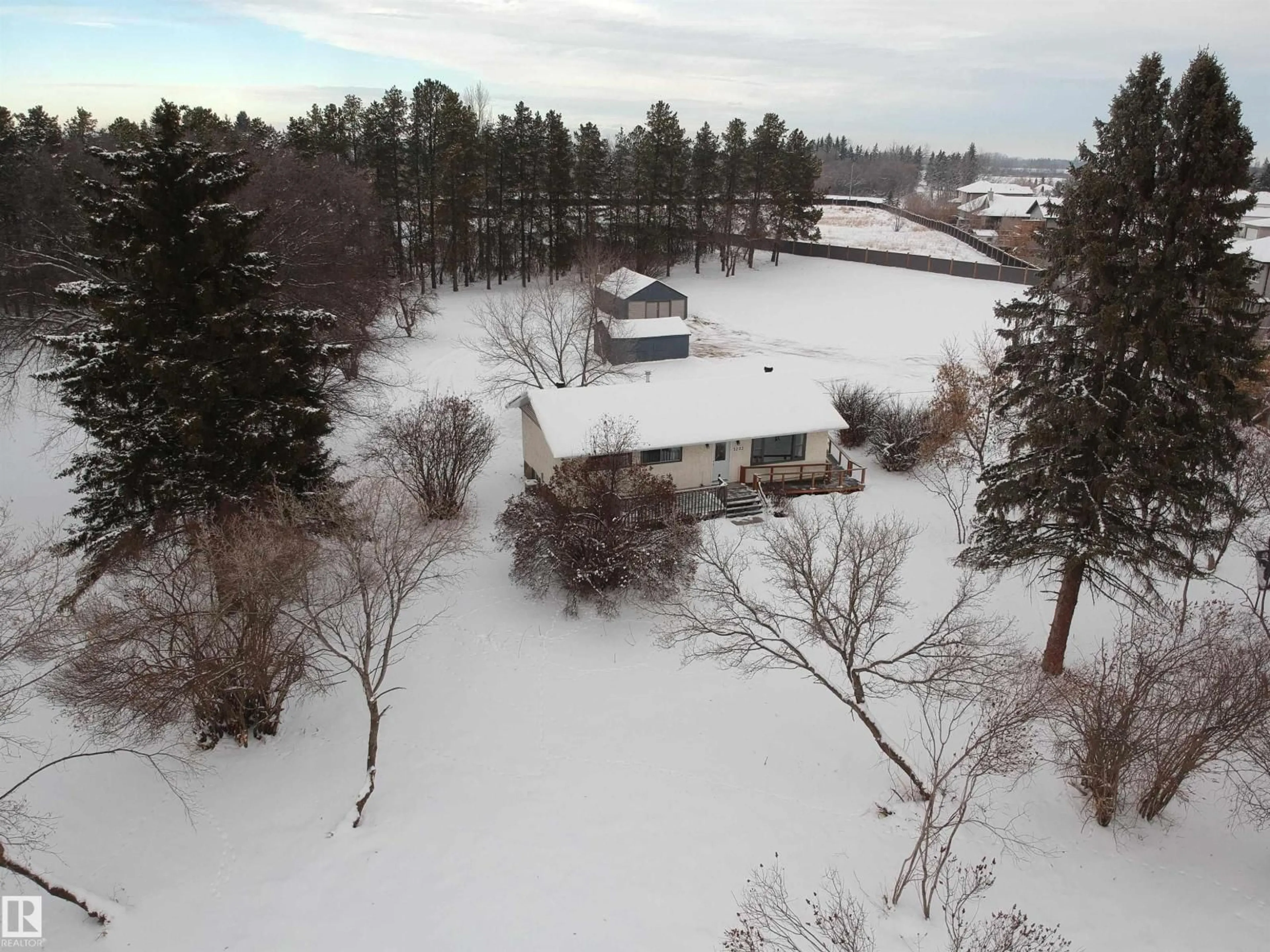 A pic from outside/outdoor area/front of a property/back of a property/a pic from drone, unknown for 5203 51A AV, Rural Sturgeon County Alberta T0A0K0