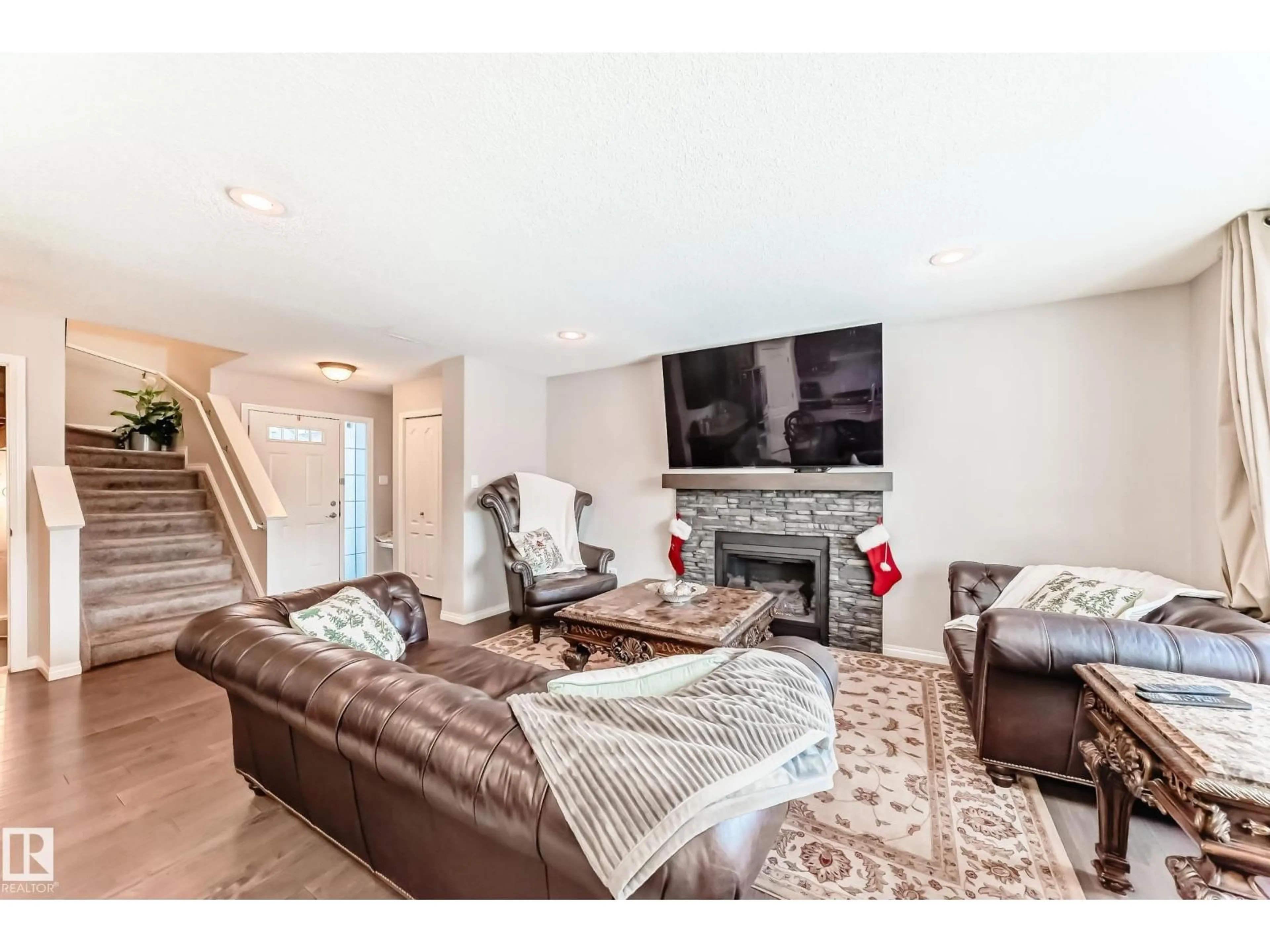 Living room with furniture, unknown for SW - 1704 158 ST, Edmonton Alberta T6W3E7