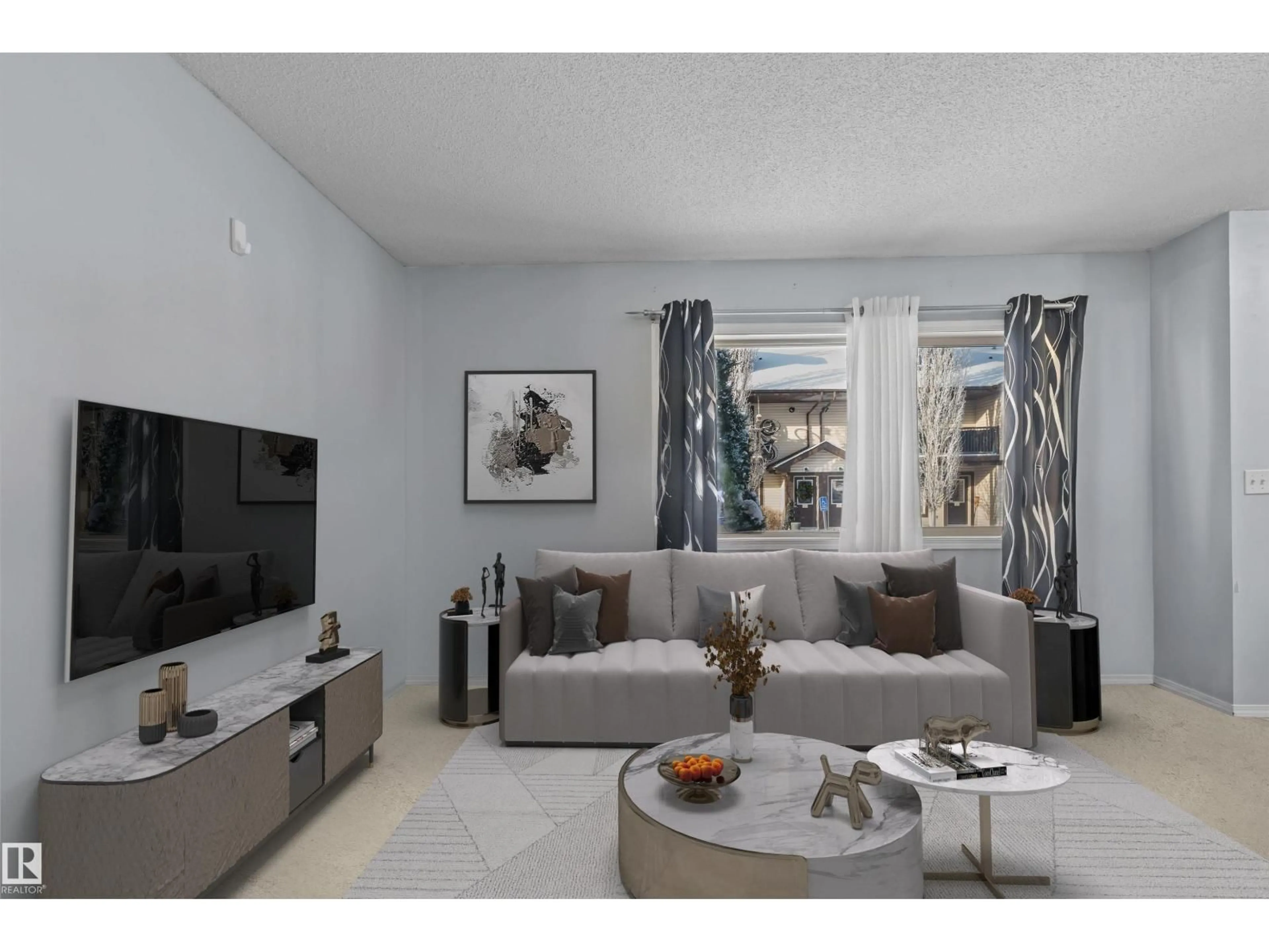 Living room with furniture, unknown for SW - 60 604 62 ST, Edmonton Alberta T6X0K4