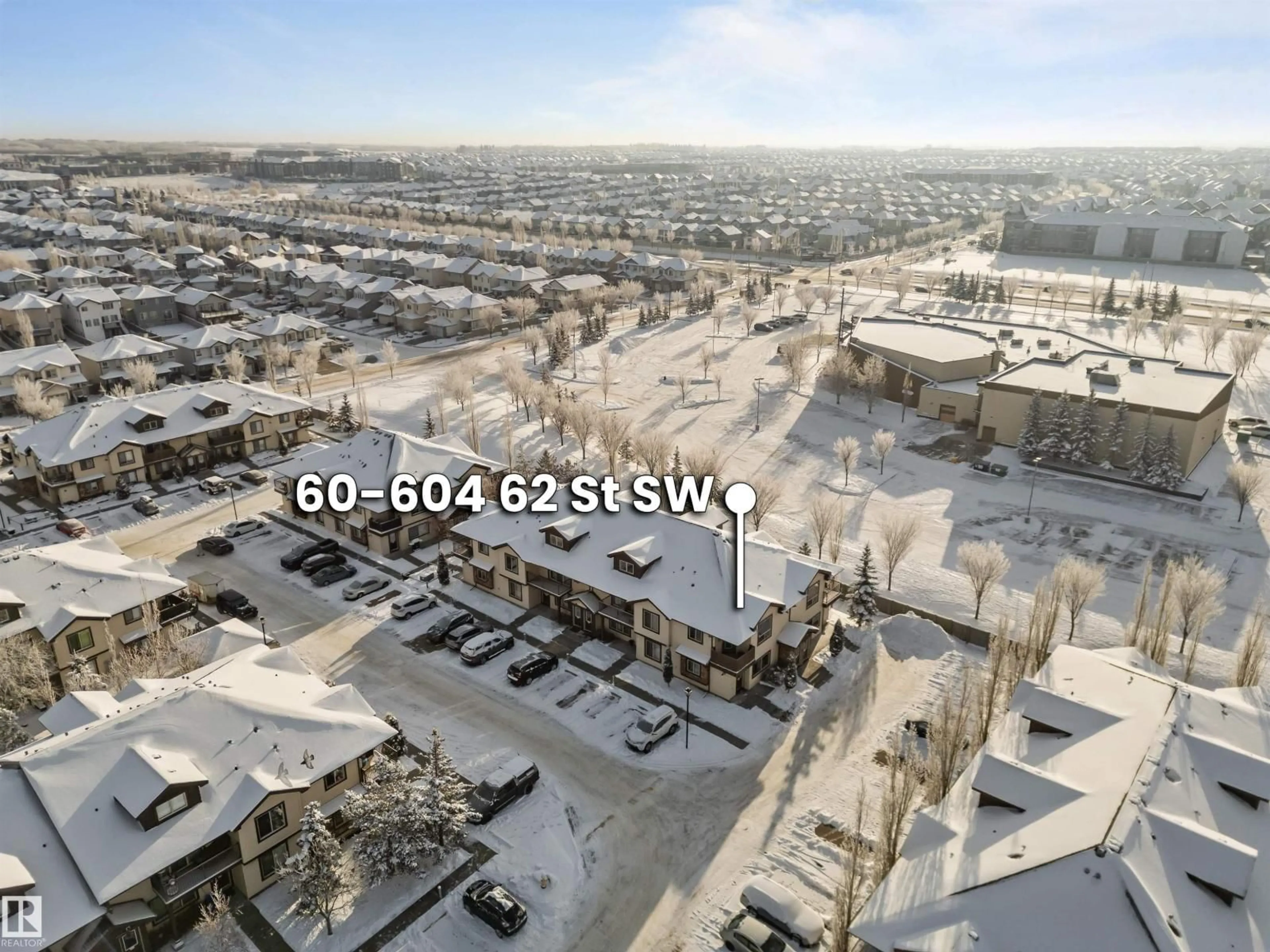 A pic from outside/outdoor area/front of a property/back of a property/a pic from drone, street for SW - 60 604 62 ST, Edmonton Alberta T6X0K4