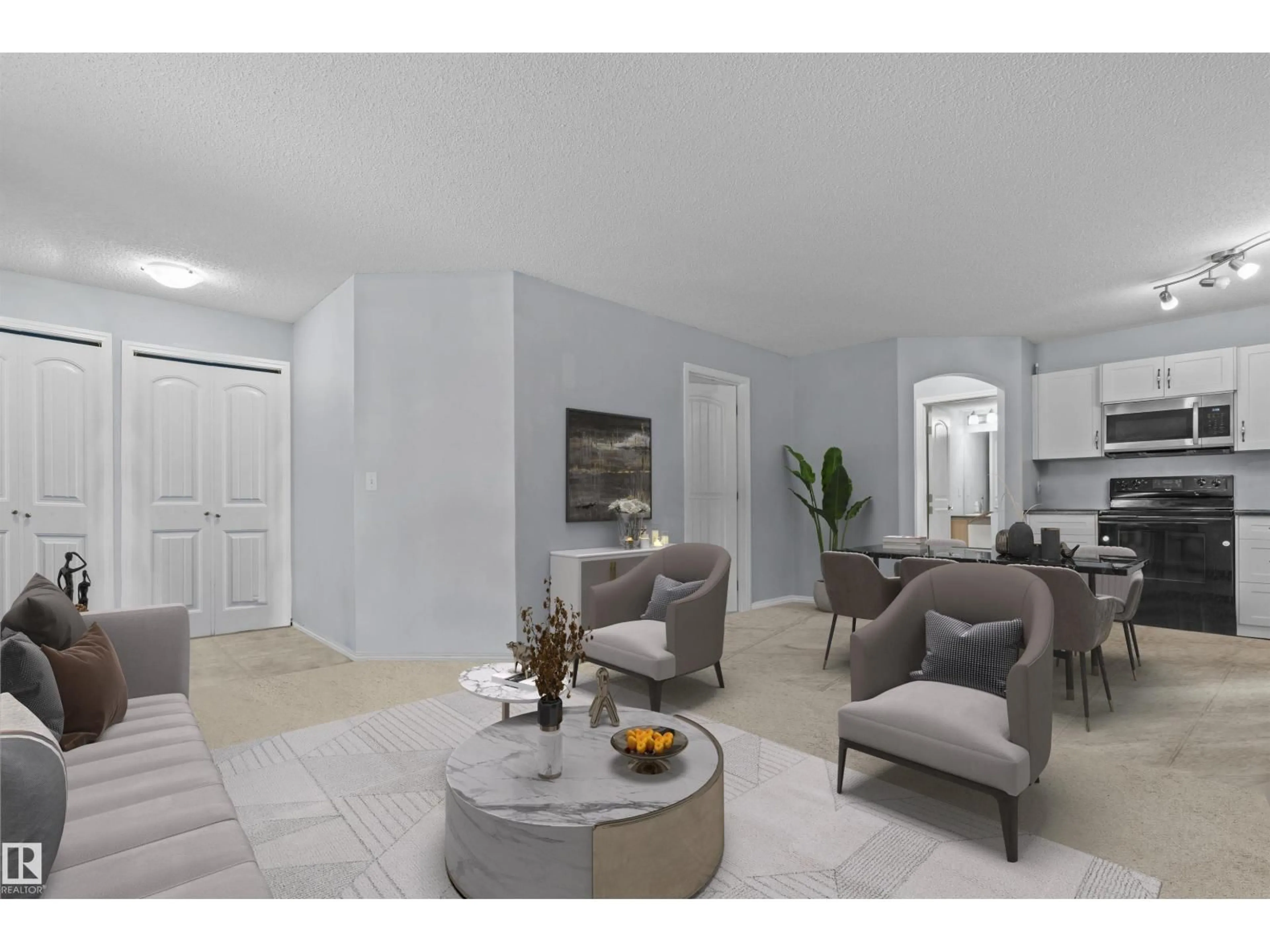 Living room with furniture, unknown for SW - 60 604 62 ST, Edmonton Alberta T6X0K4