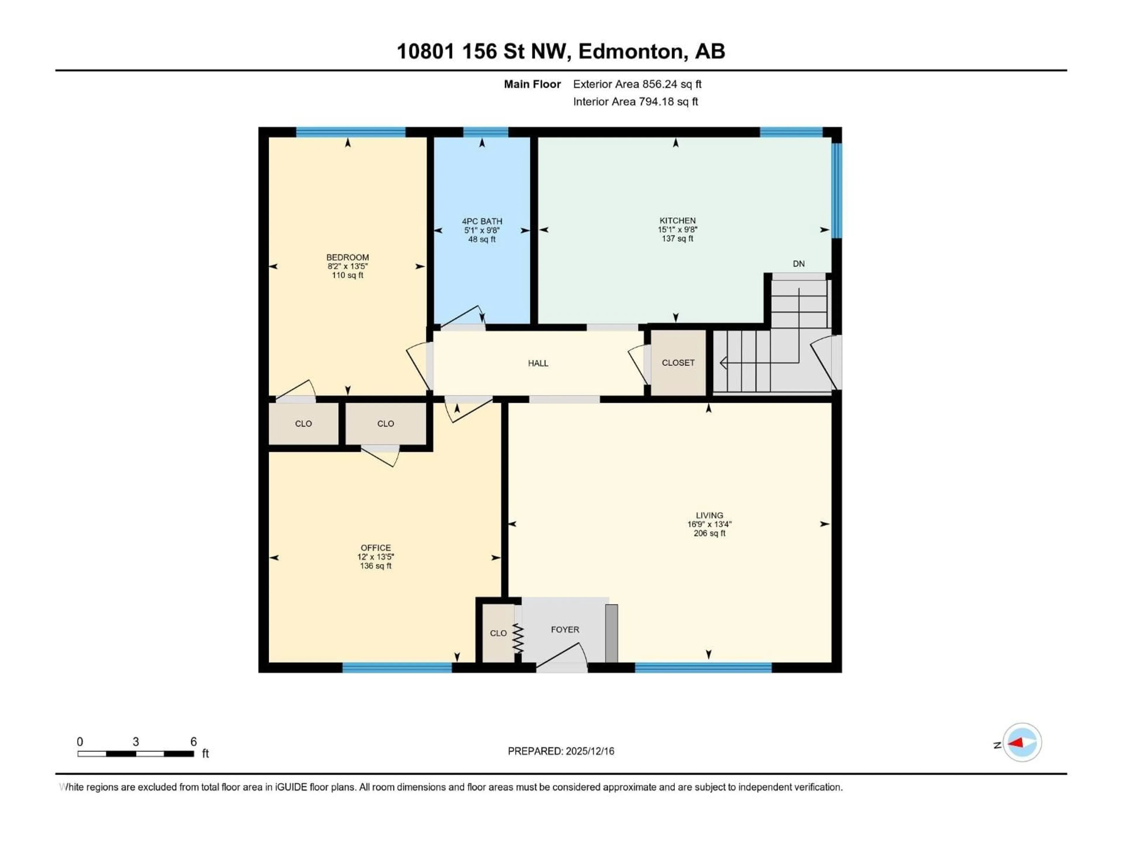 Floor plan for NW - 10801 156 ST, Edmonton Alberta T5P2S5