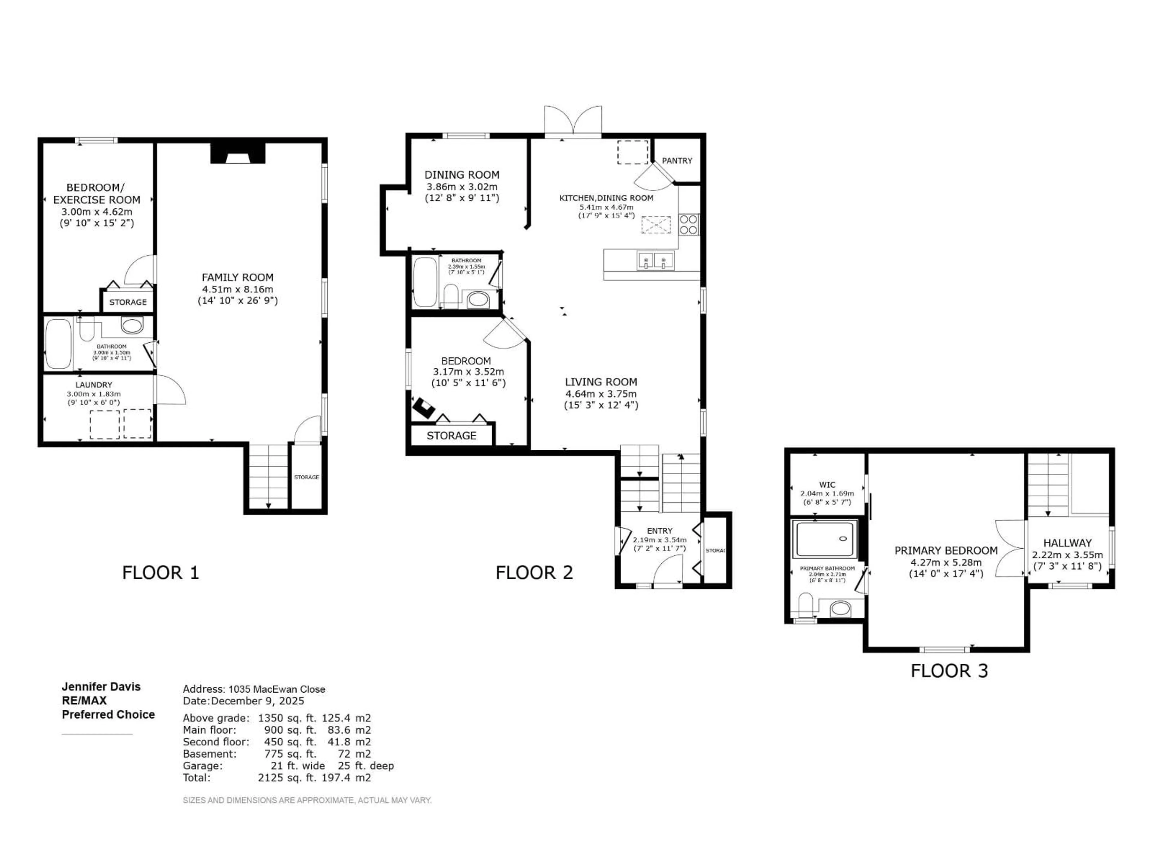 Floor plan for 1035 MACEWAN CL, Edmonton Alberta T6W1K2