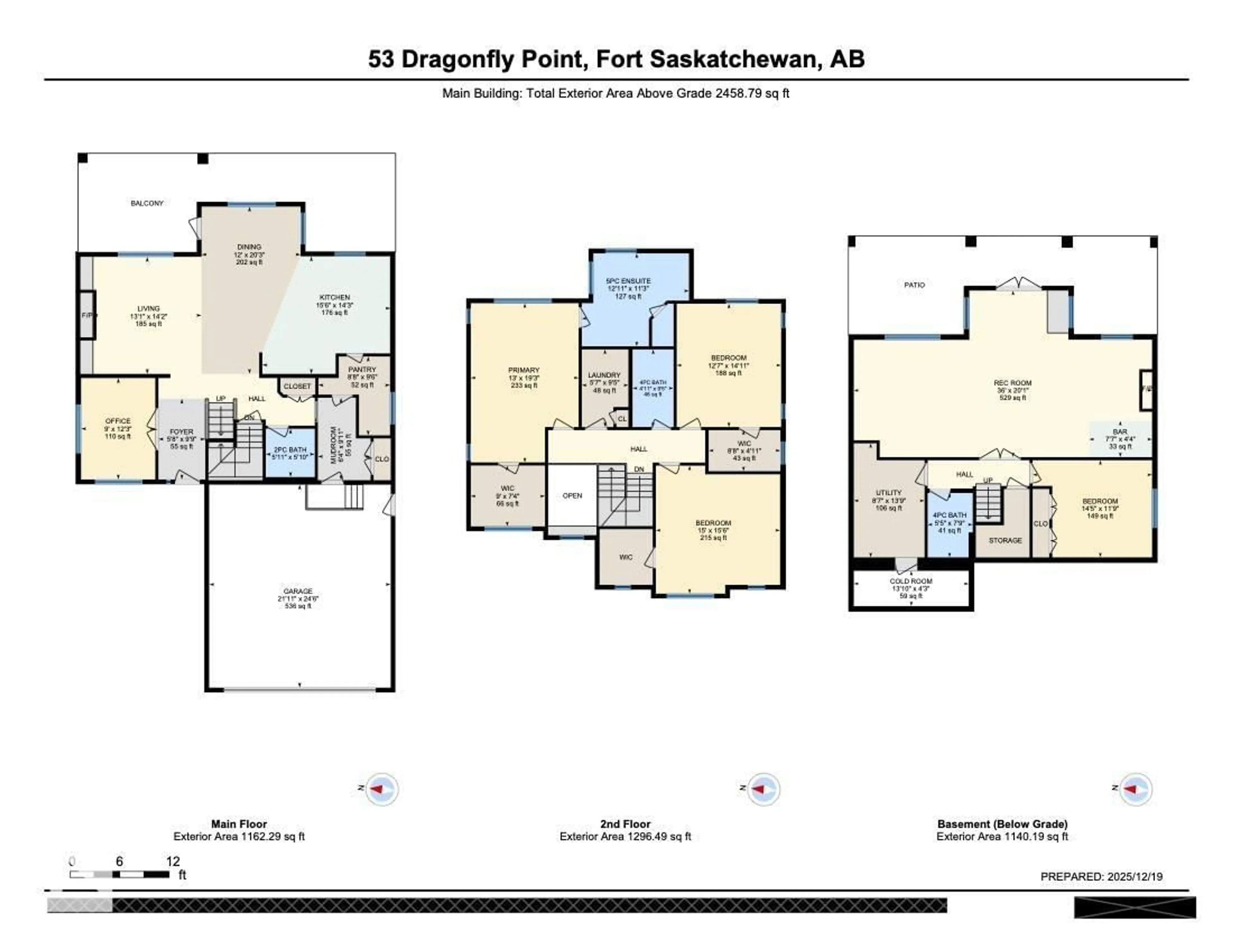 Floor plan for 53 DRAGONFLY POINT, Fort Saskatchewan Alberta T8L0S1