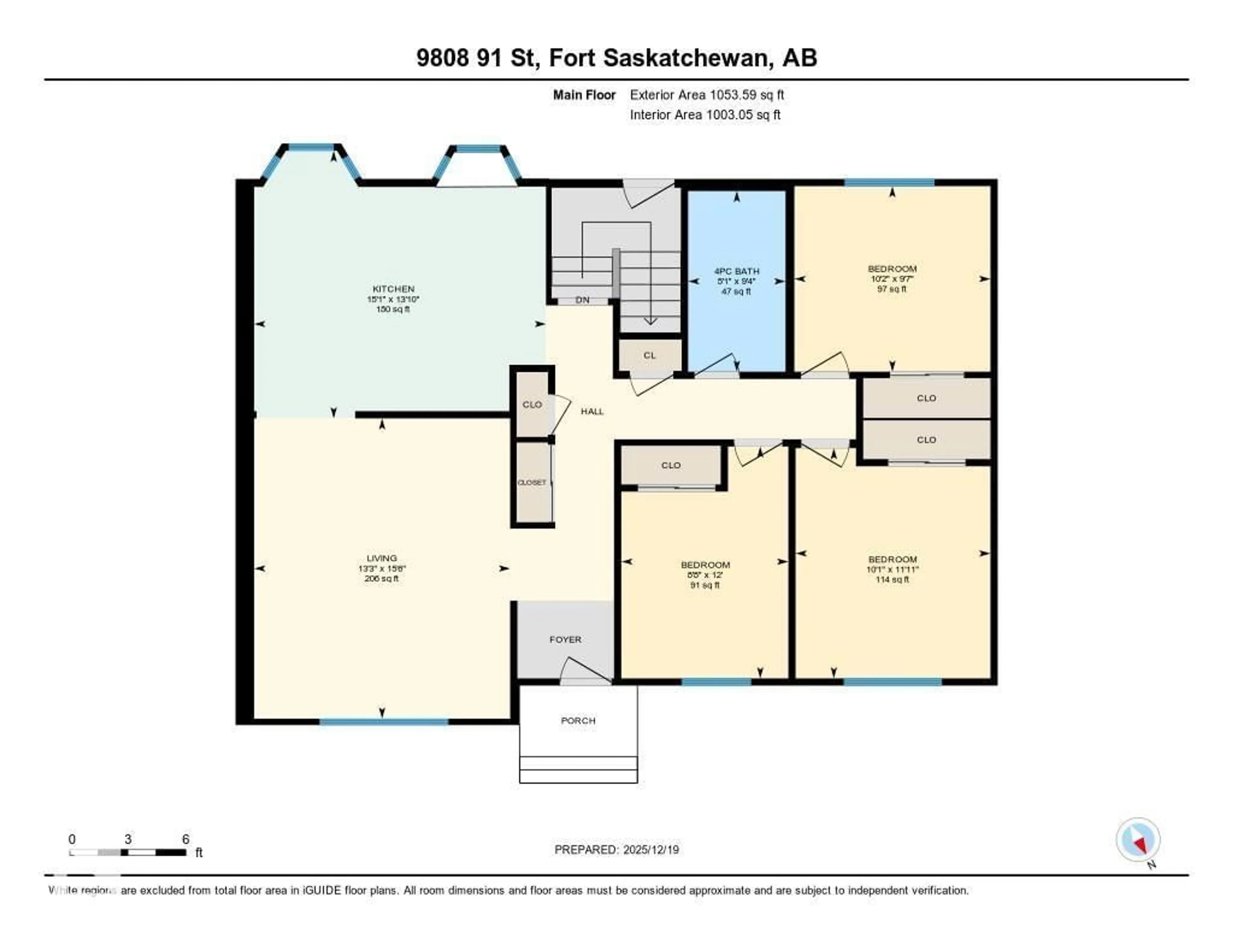 Floor plan for 9808 91 ST, Fort Saskatchewan Alberta T8L1L3