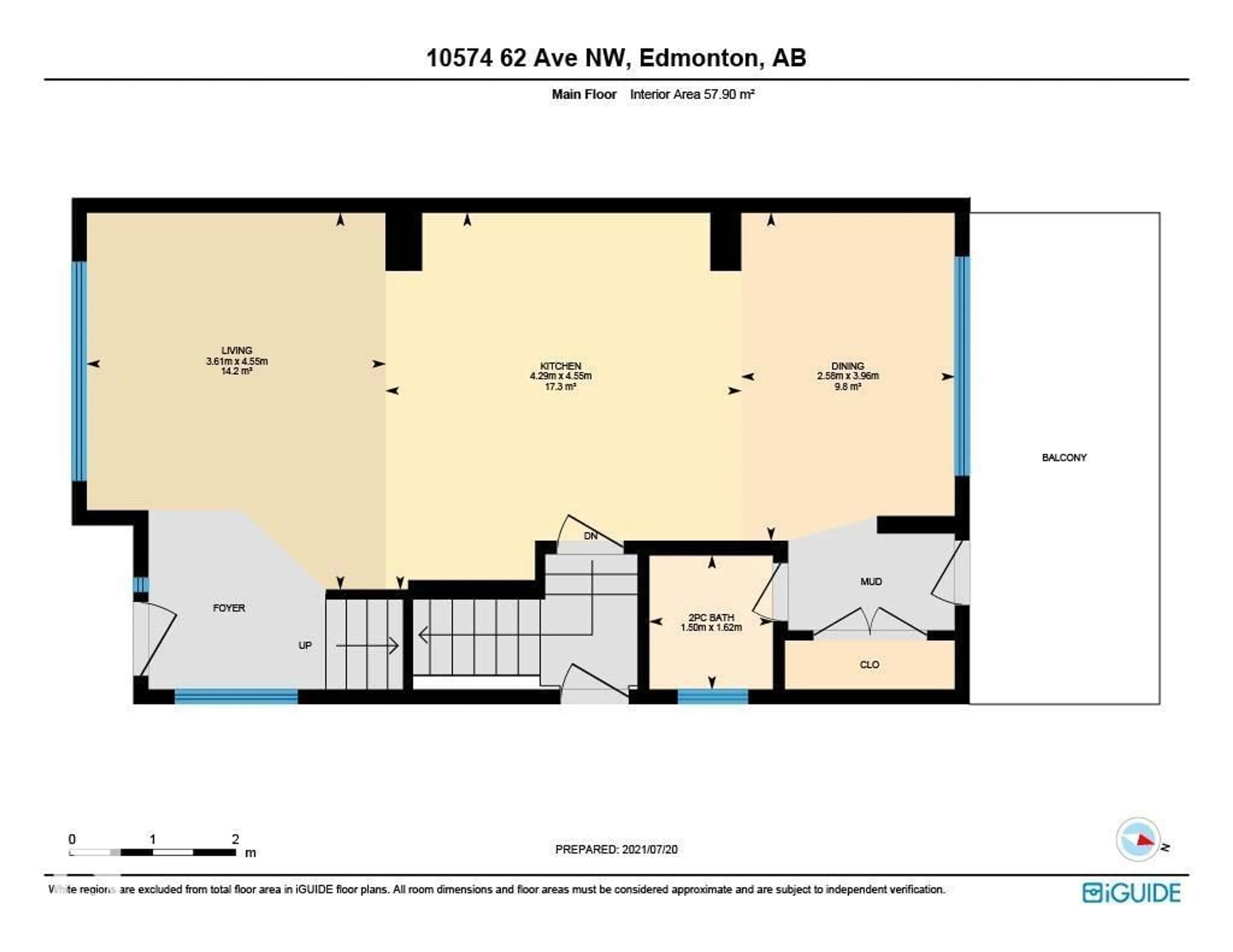 Floor plan for 10574 62 AV, Edmonton Alberta T6H1M4