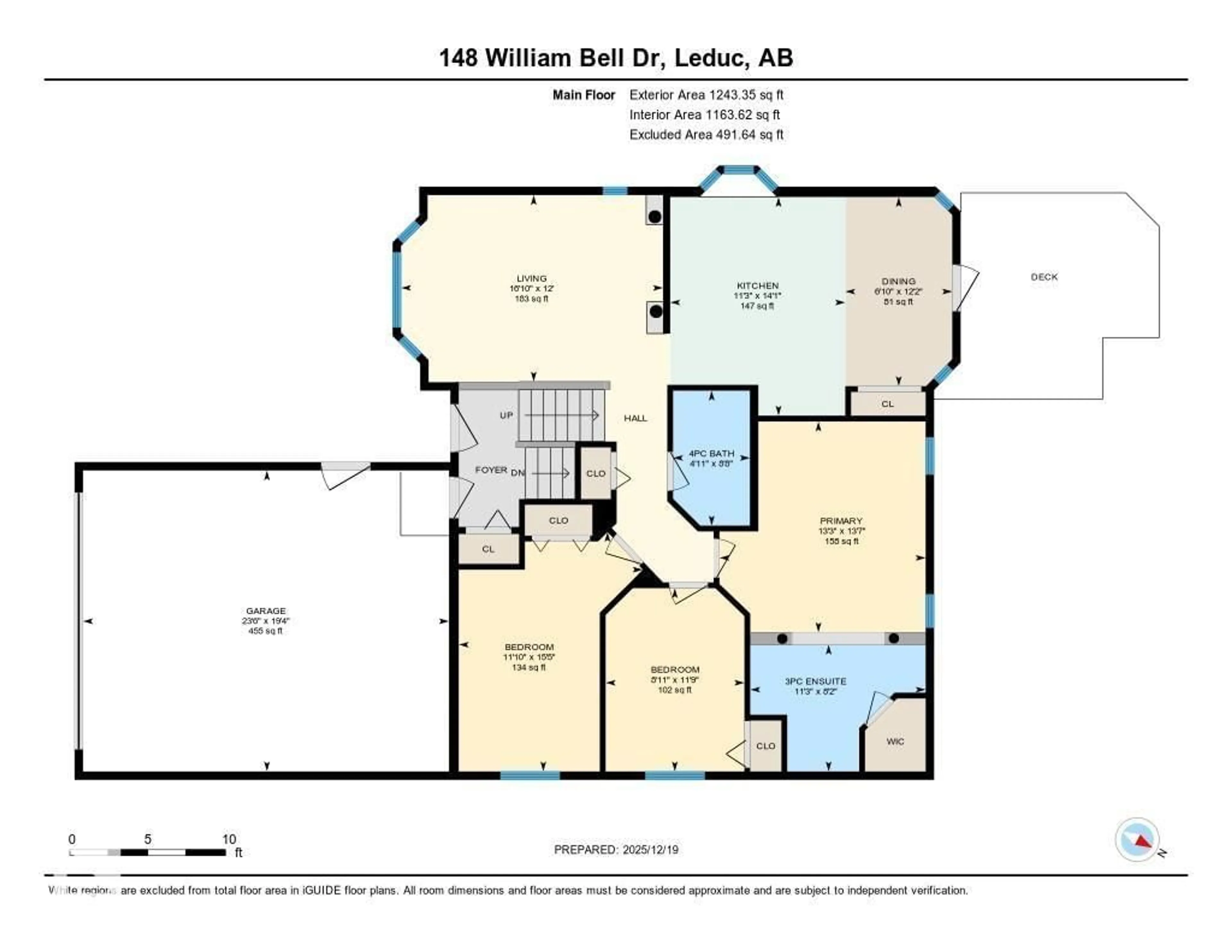 Floor plan for 148 WILLIAM BELL DR, Leduc Alberta T9E8A4