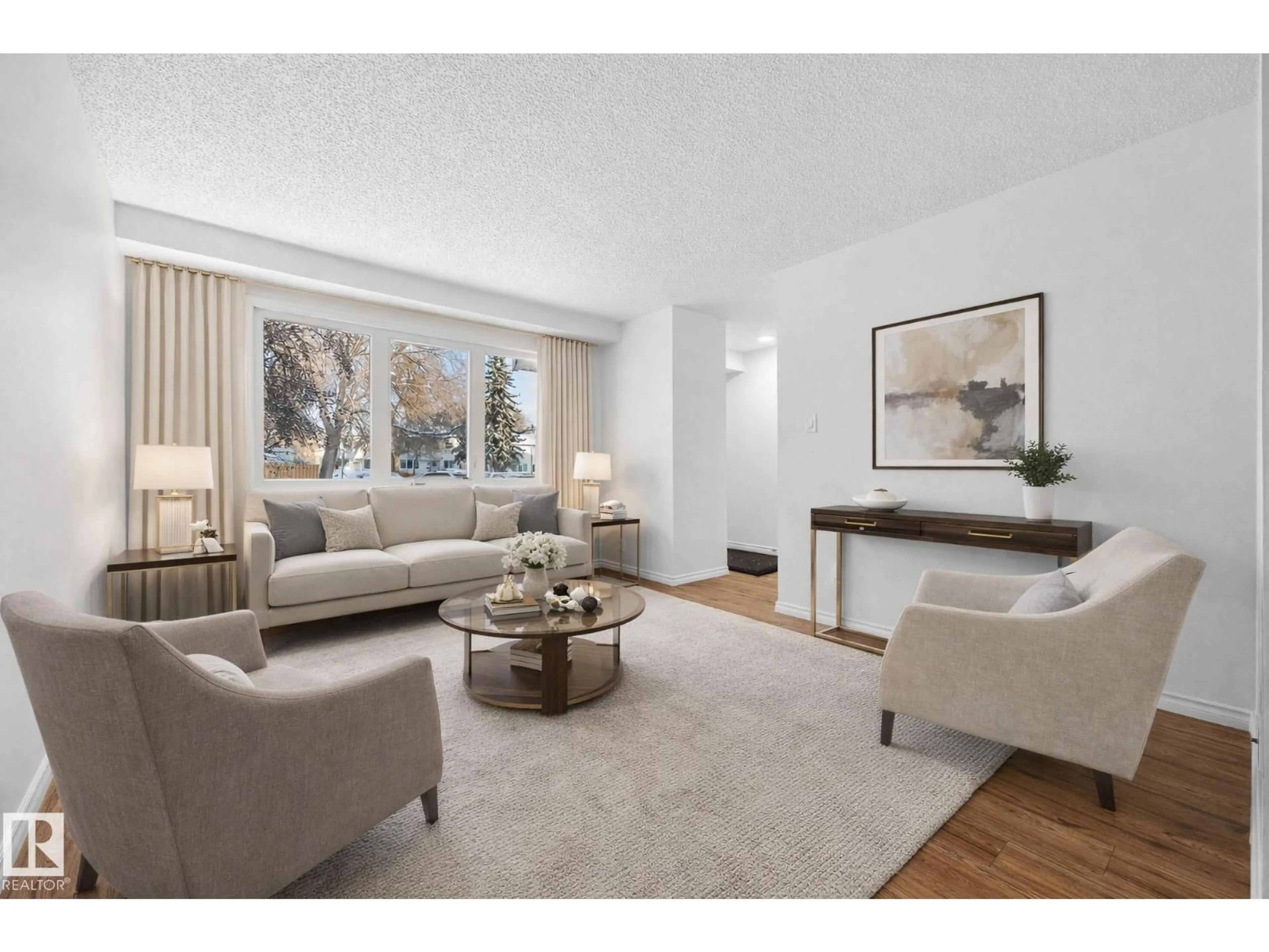 Living room with furniture, unknown for NW - 6612 178 ST, Edmonton Alberta T5T2A2