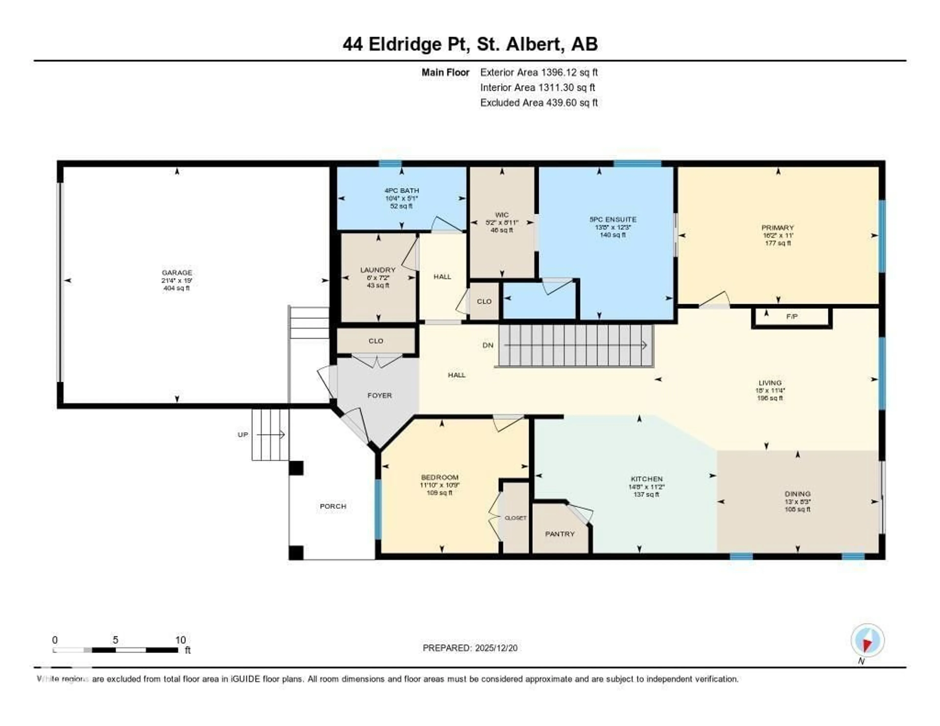 Floor plan for 44 ELDRIDGE PT, St. Albert Alberta T8N8C3