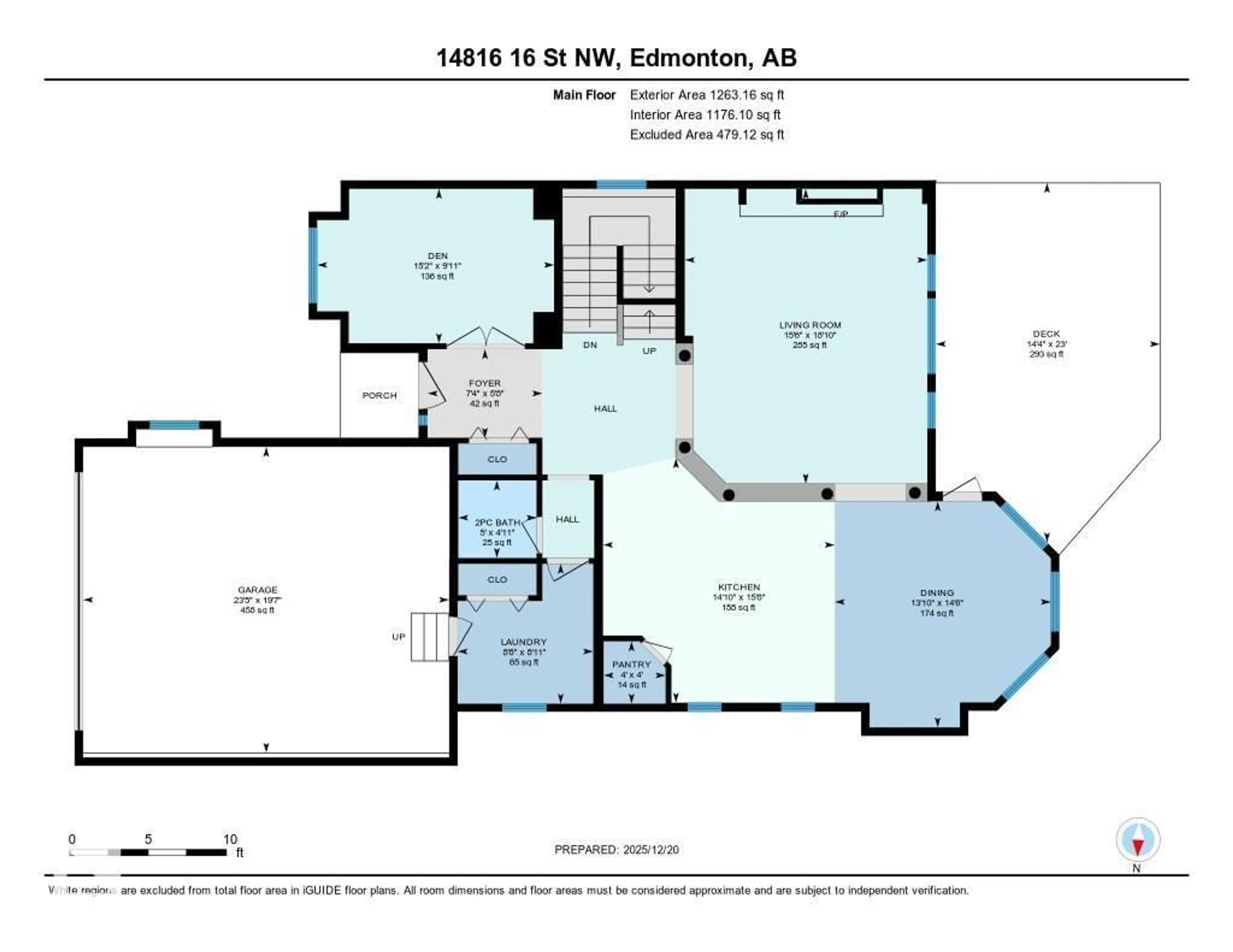 Floor plan for NW - 14816 16 ST, Edmonton Alberta T5Y3J1