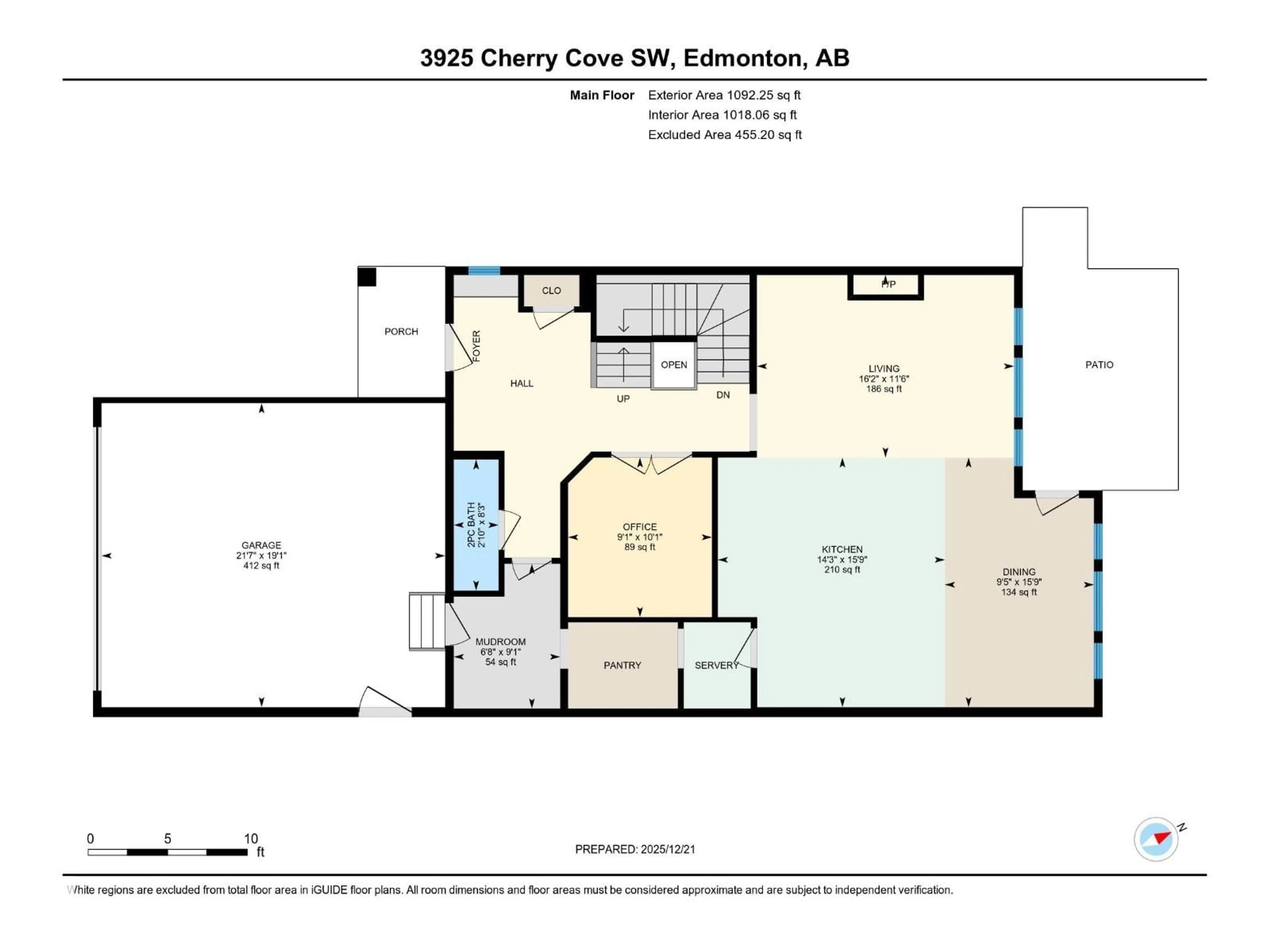 Floor plan for 3925 CHERRY COVE CV, Edmonton Alberta T6X2B3