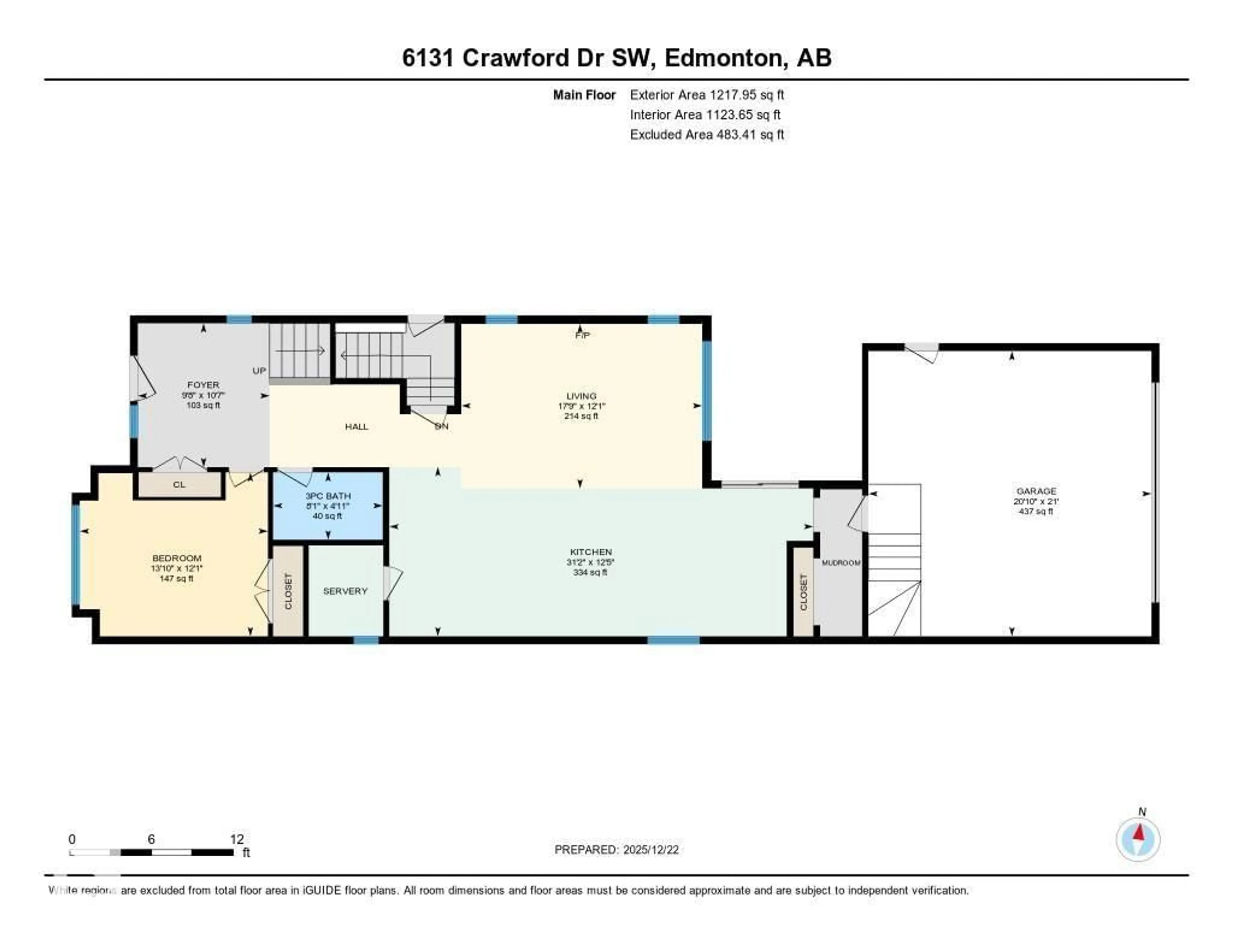 Floor plan for 6131 CRAWFORD DR, Edmonton Alberta T6W4L8