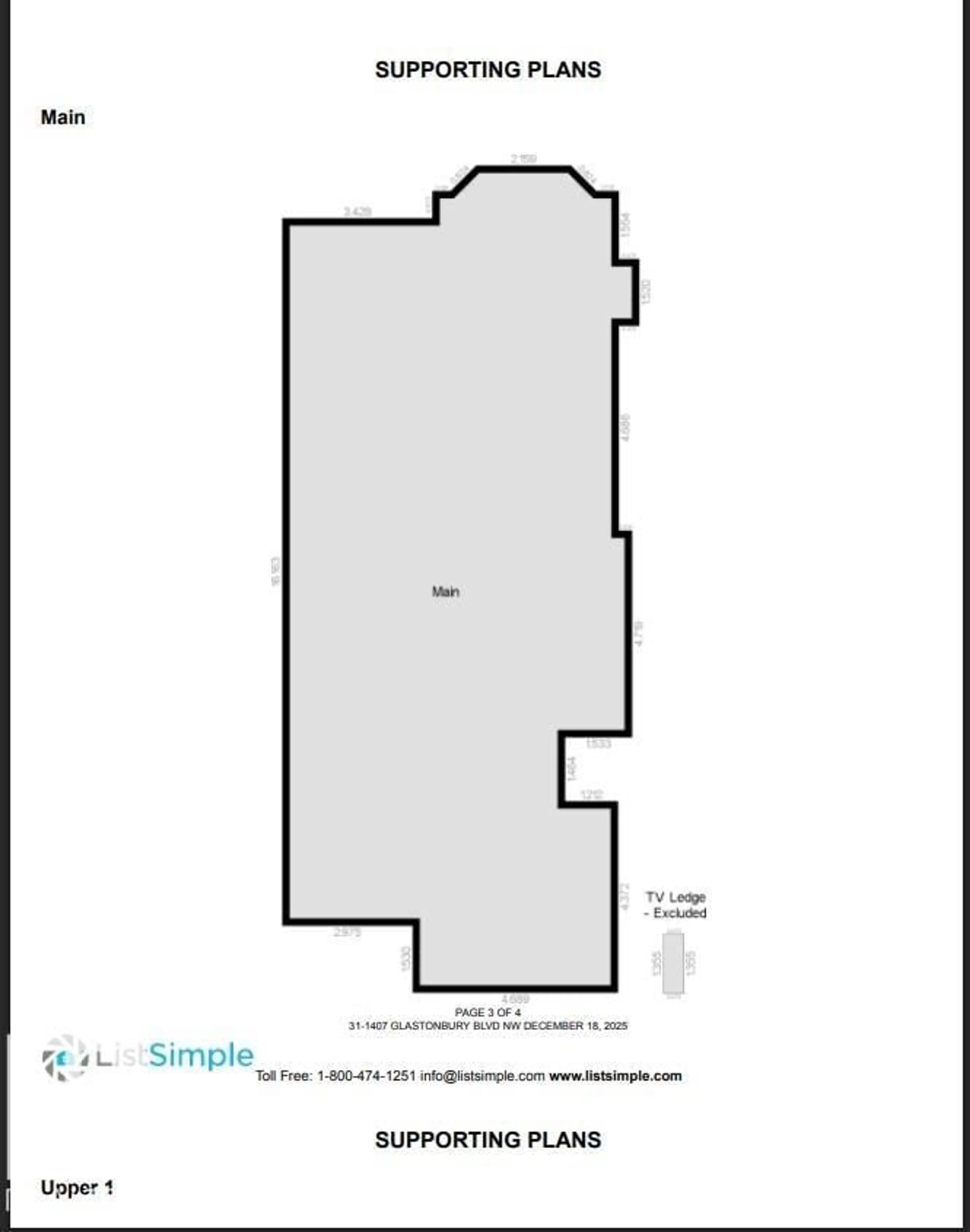 Floor plan for #31 - 1407 GLASTONBURY BV, Edmonton Alberta T5T3W3