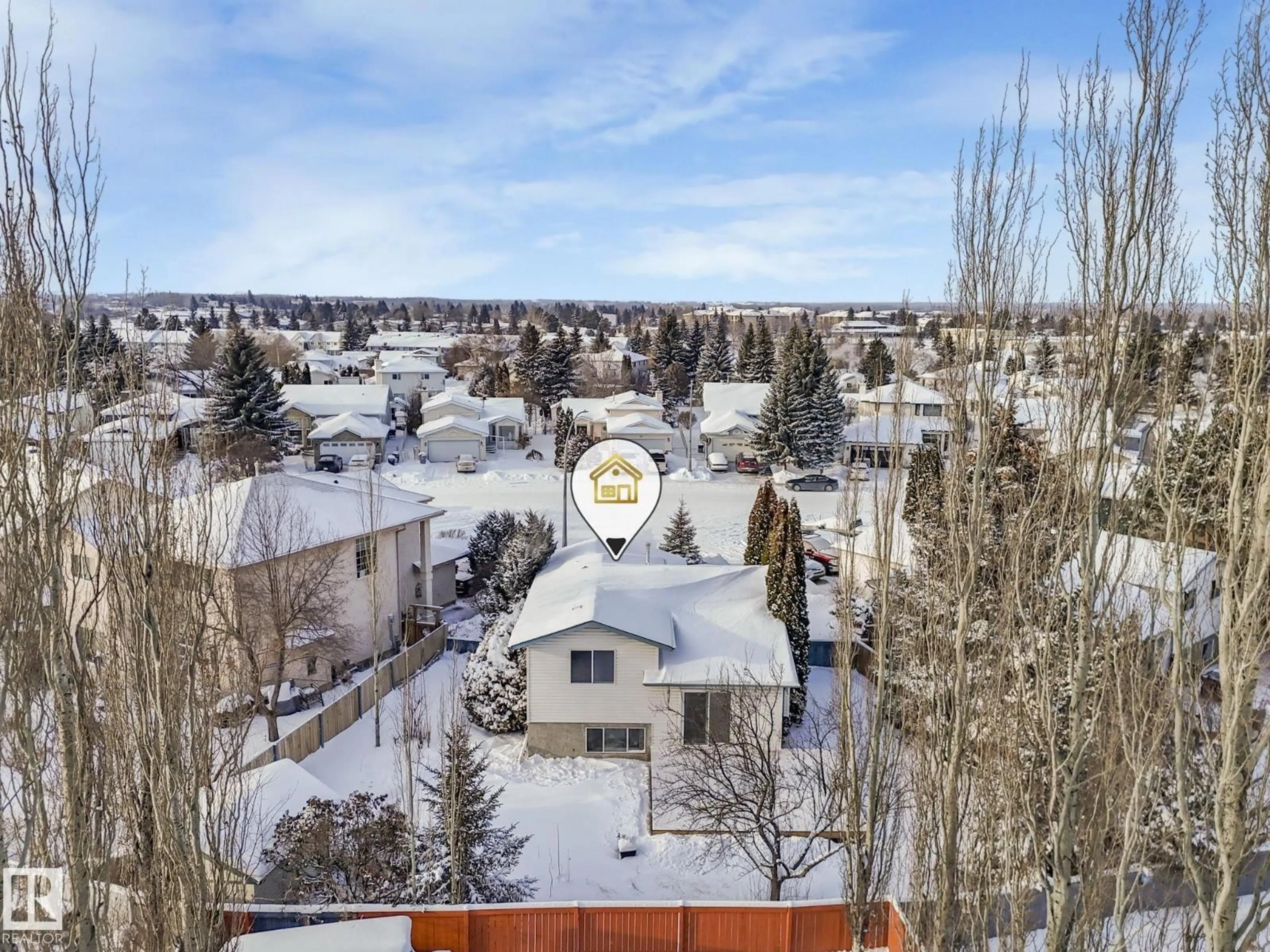 A pic from outside/outdoor area/front of a property/back of a property/a pic from drone, mountain view for 49 ABERDEEN WY, Stony Plain Alberta T7Z1K2