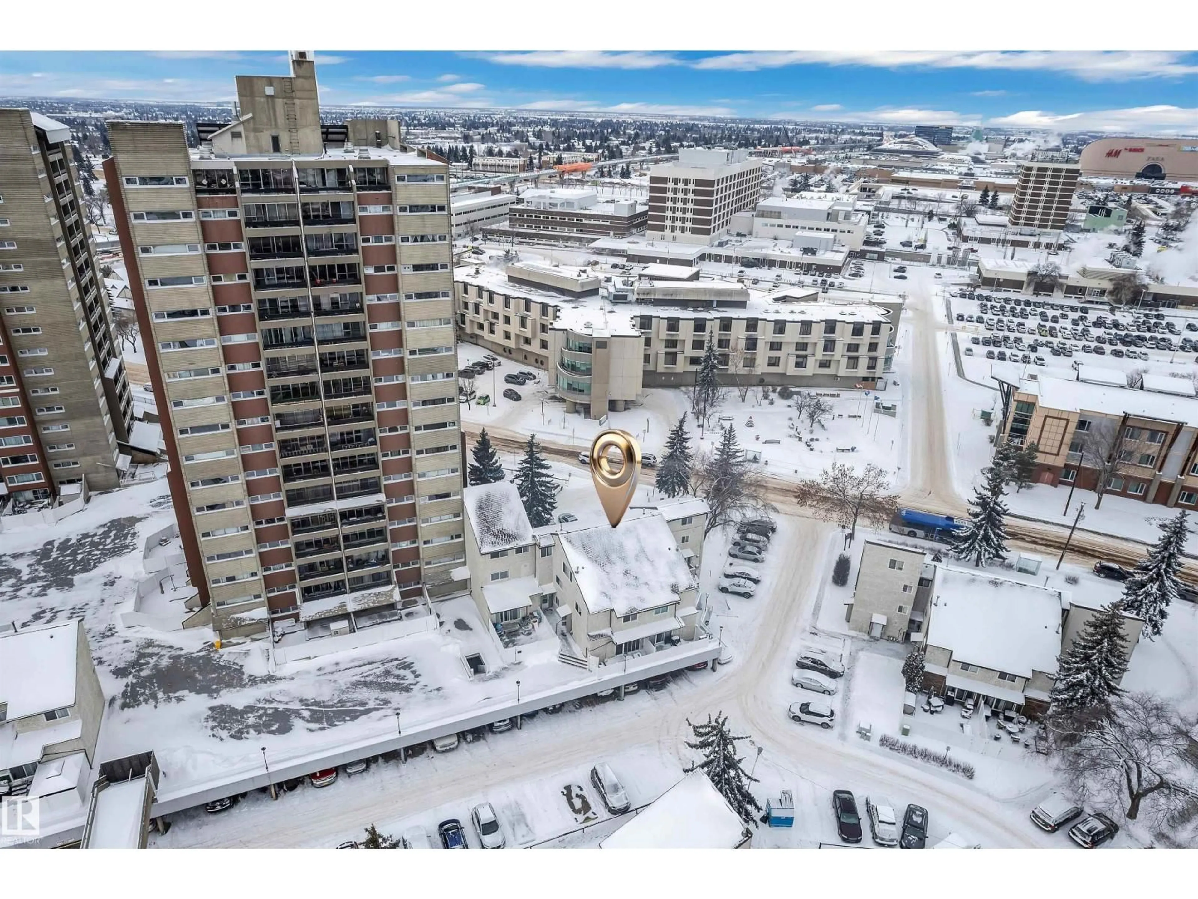 A pic from outside/outdoor area/front of a property/back of a property/a pic from drone, city buildings view from balcony for NW - 8F MEADOWLARK VG, Edmonton Alberta T5R5X3
