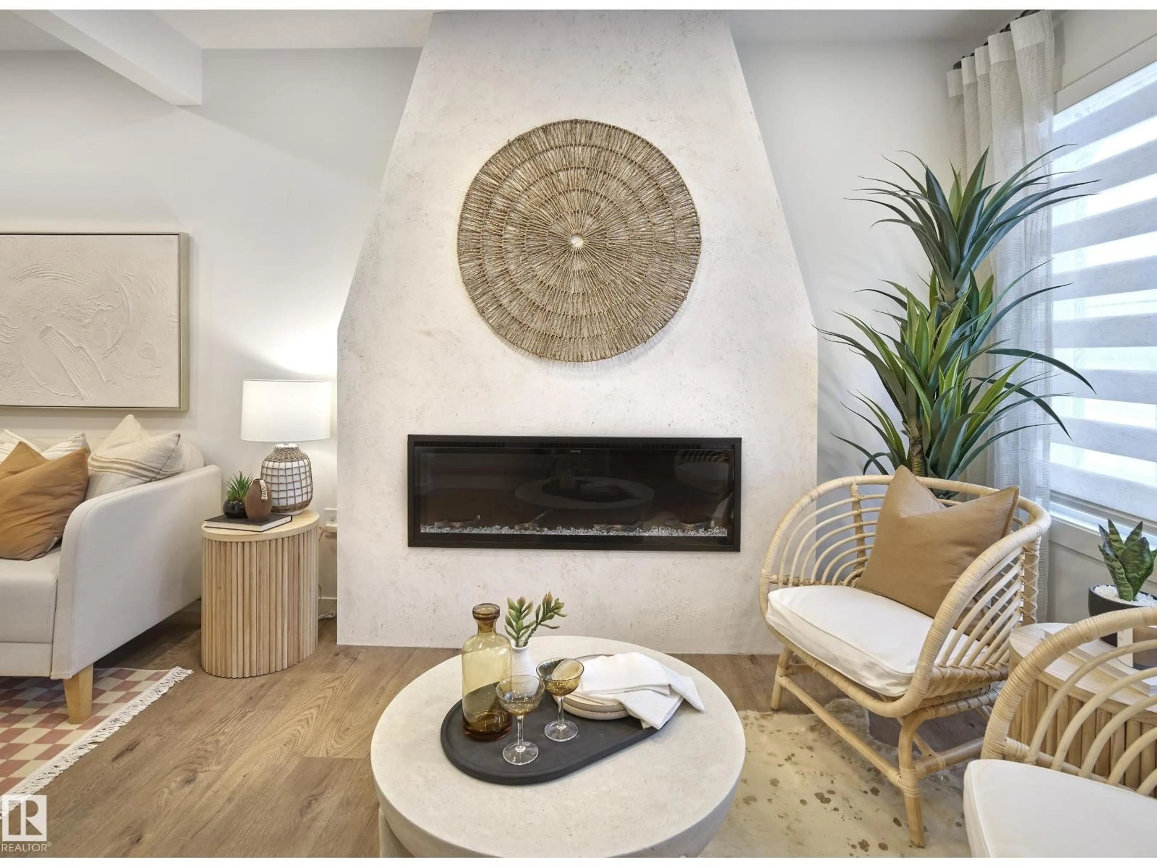 Living room with furniture, ceramic/tile floor for NE - 216 MARQUIS BV, Edmonton Alberta T5Y4E7