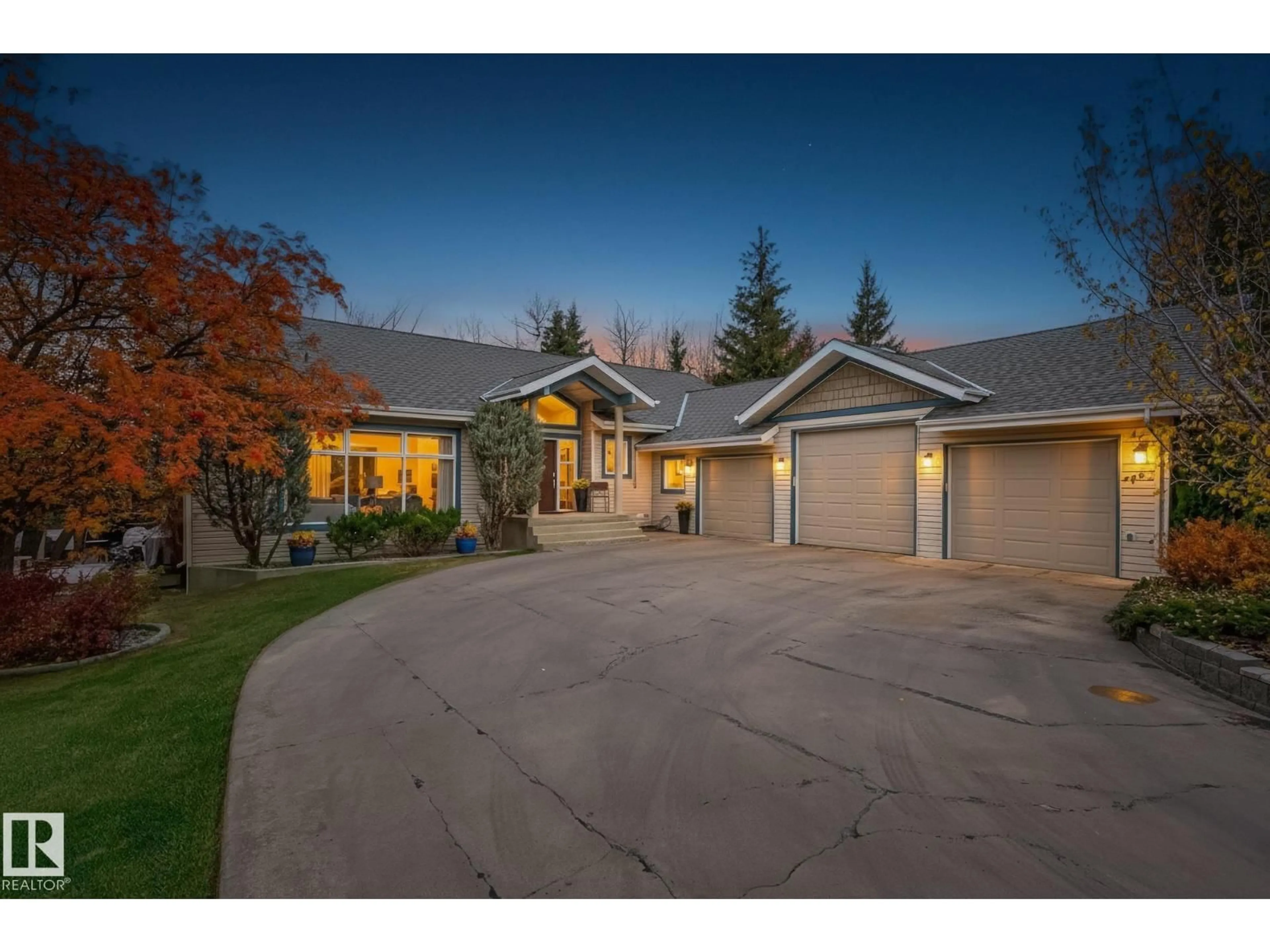 A pic from outside/outdoor area/front of a property/back of a property/a pic from drone, street for 113 53226 RGE ROAD 261, Rural Parkland County Alberta T7Y1A3