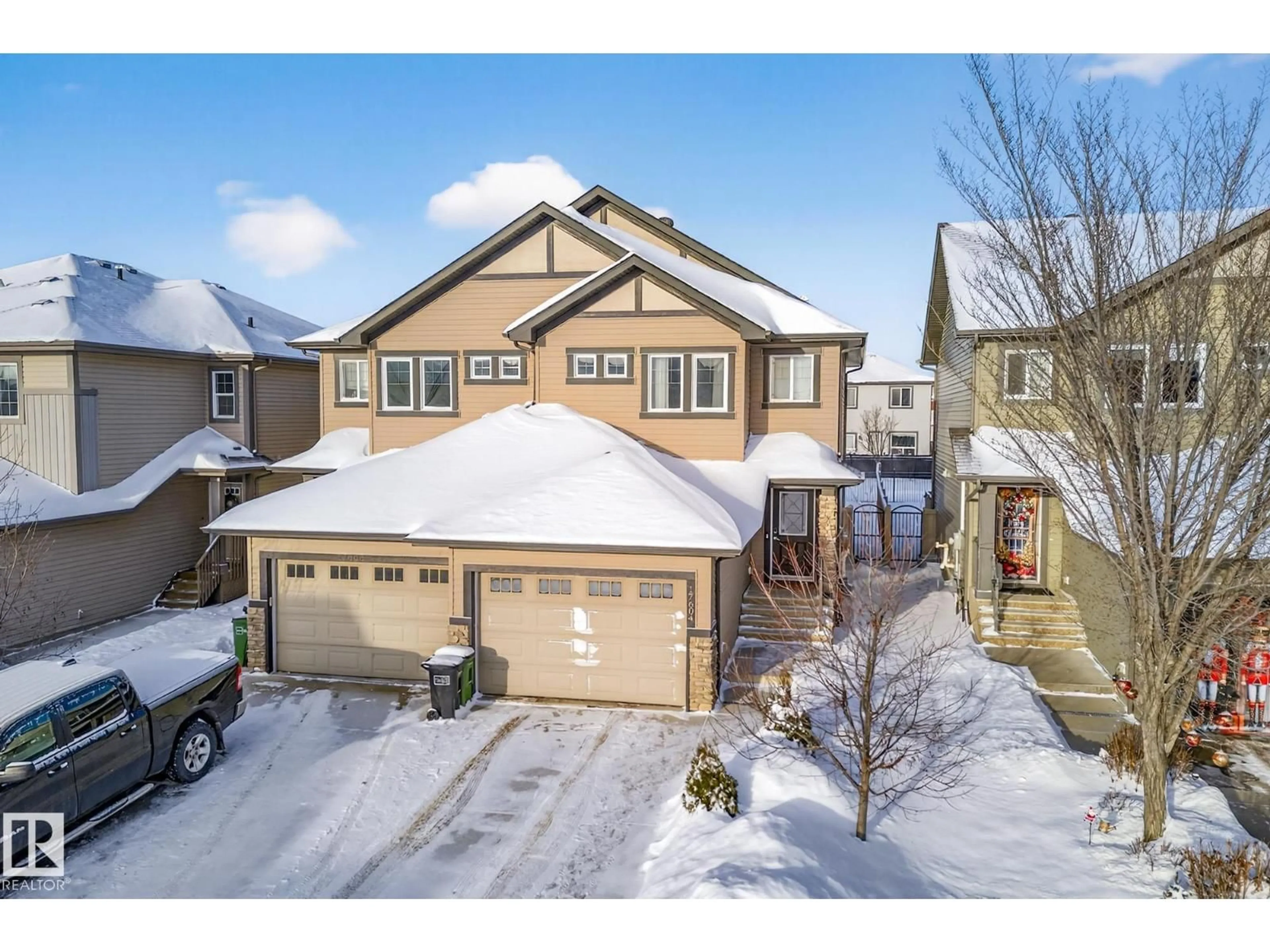 A pic from outside/outdoor area/front of a property/back of a property/a pic from drone, street for SW - 17604 8 AV, Edmonton Alberta T6W2X3